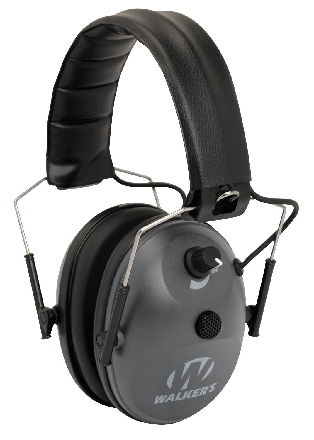 Walker's Single Mic Electronic Earmuff (NRR 22 dB) Black