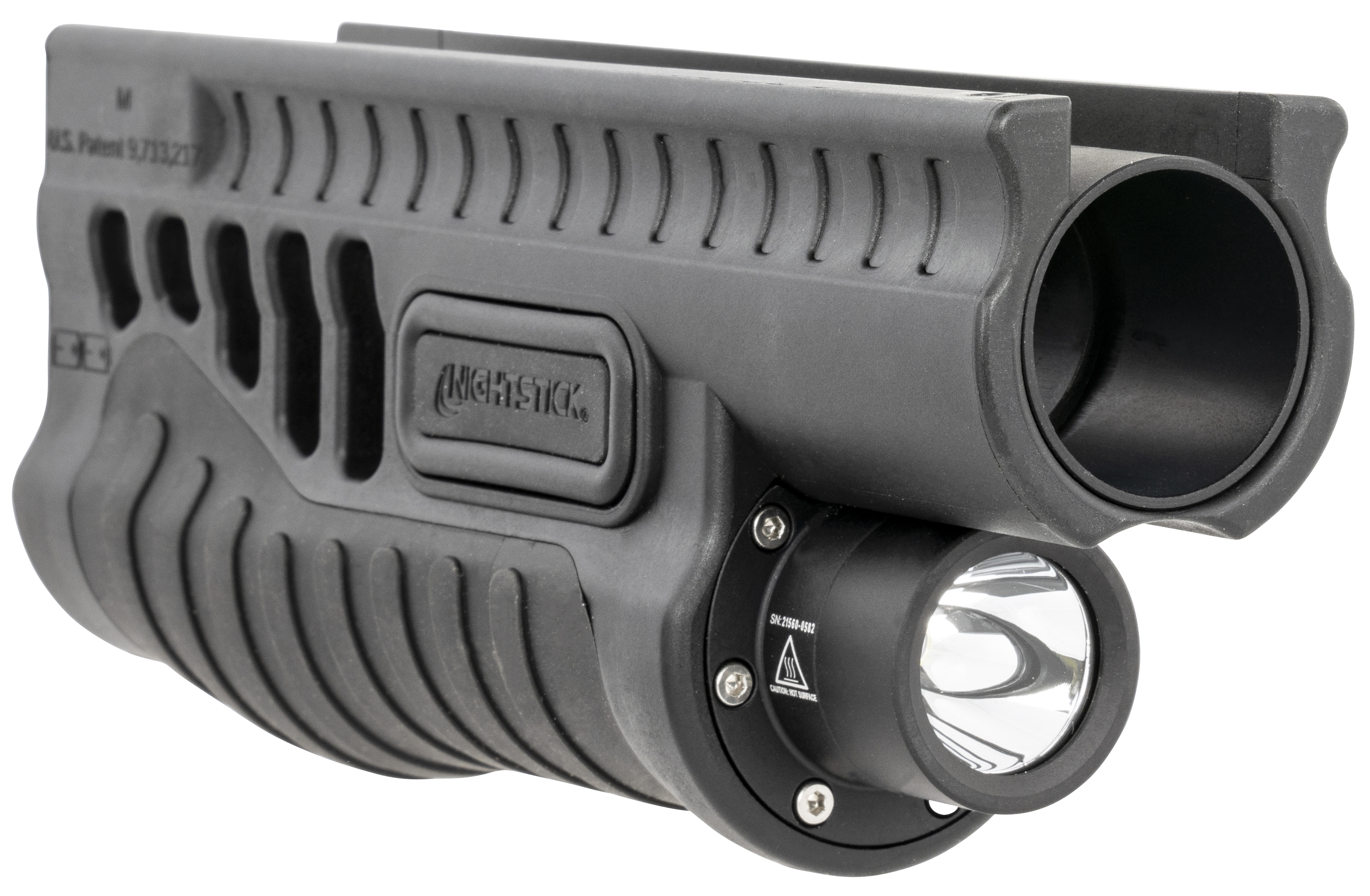Nightstick SFL11WL SFL Forend Light Black Nylon w/Over-Molded Grip 12 Gauge Mossberg 500/590/ 590A1/Shockwave 1200 Lumens White LED Bulb 203 Meters Beam