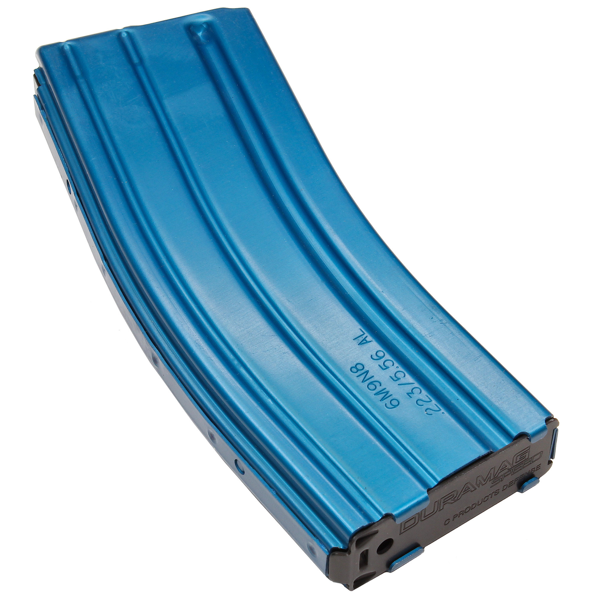 DuraMag 3023005175CPD Speed Replacement Magazine Blue Aluminum with Black Follower Detachable 30rd 223 Rem, 300 Blackout, 5.56x45mm NATO for AR-15
