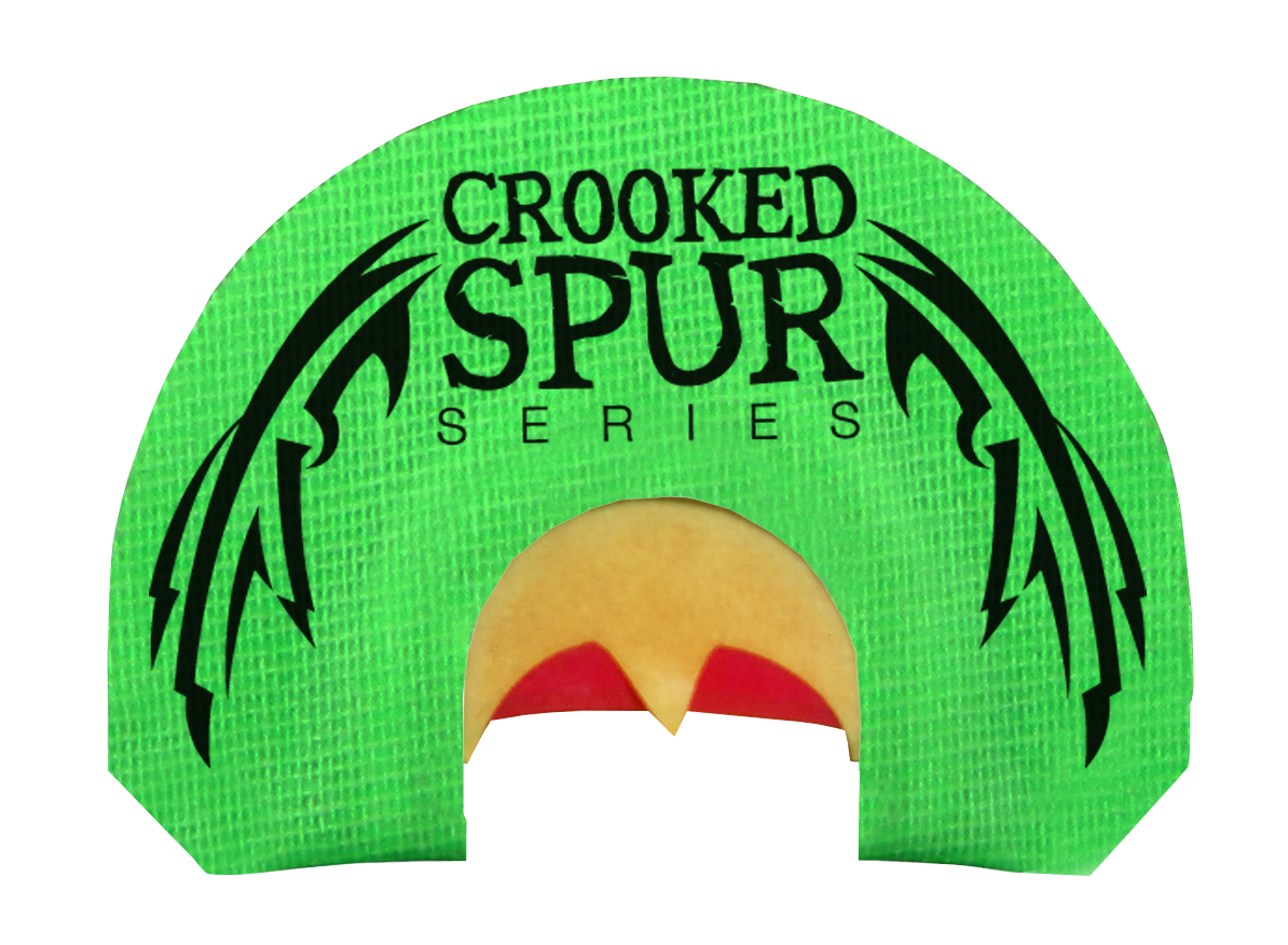 Foxpro CSMOUTHBACKWING Crooked Spur Back Wing Diaphragm Call Triple Reed Turkey Sounds Attracts Turkeys Green