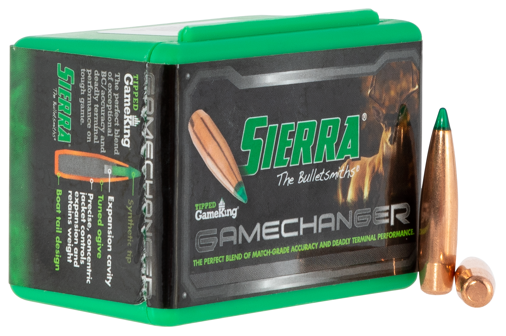 Sierra 4100T Tipped GameKing6mm .243 90 gr Hollow Point Boat-Tail (HPBT) 50 Per Box