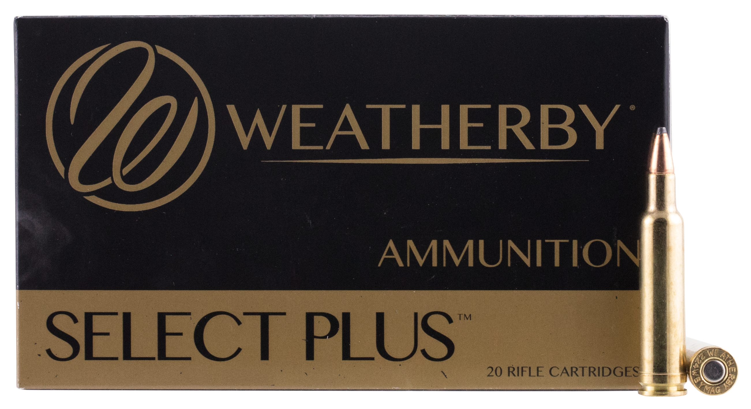 Weatherby Select Plus Ammunition 224 Weatherby Magnum 55 Grain Hornady InterLock Spire Point 20RD