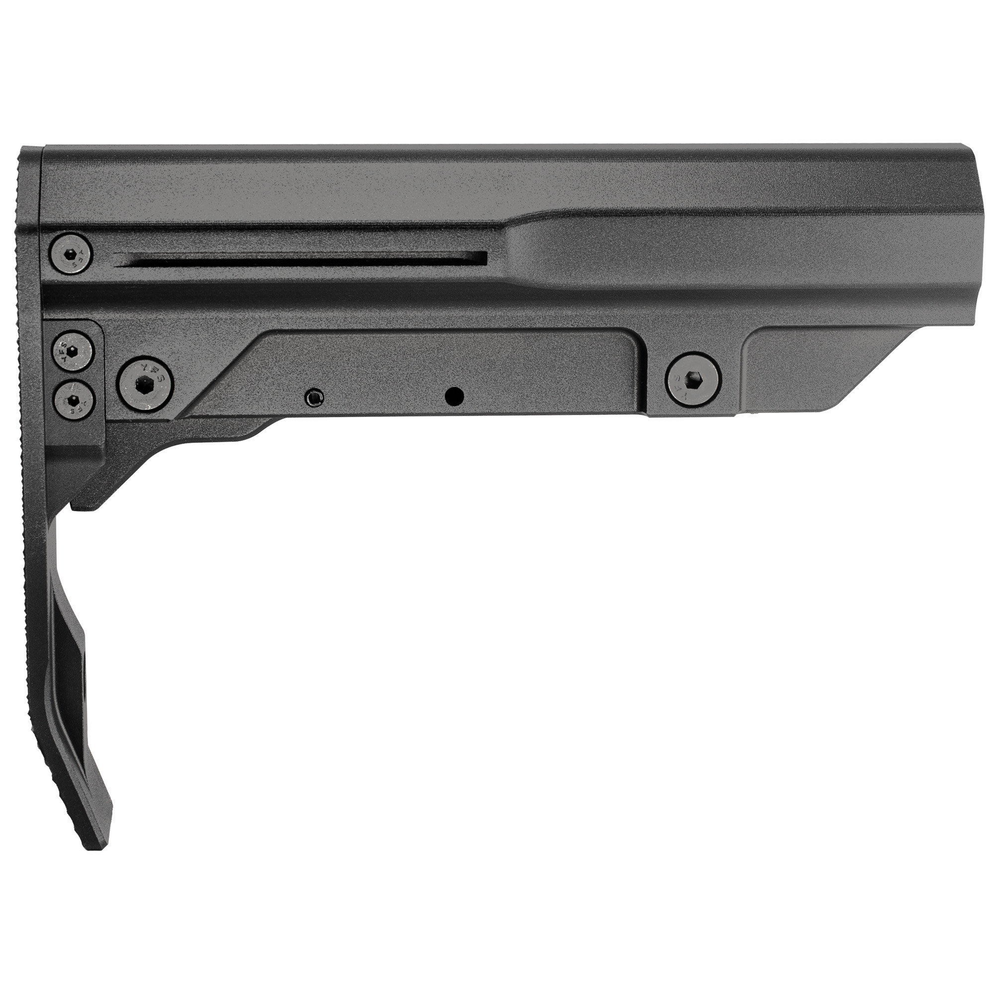 Mission First Tactical BMSMILMTLBL Battlelink Minimalist Mil-Spec Stock Black Aluminum for AR-15 Mil-Spec Buffer Tubes