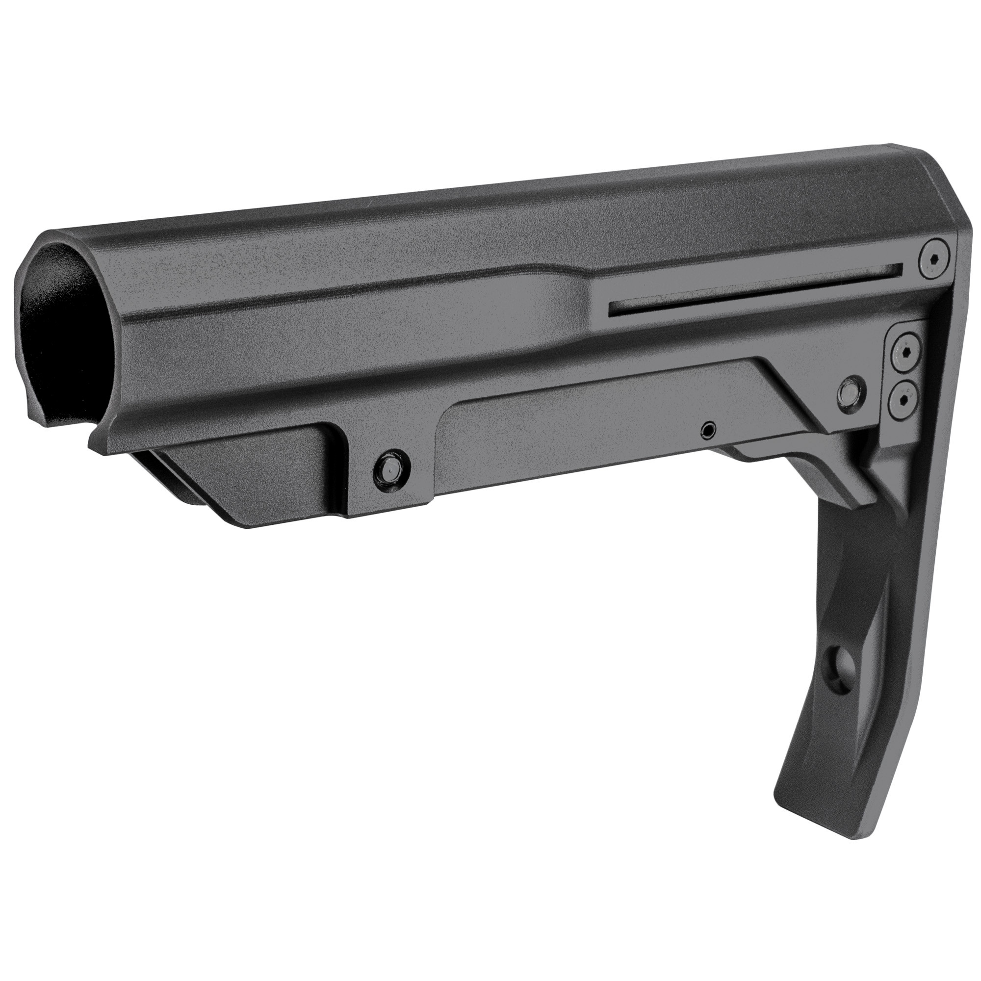 Mission First Tactical BMSMILMTLBL Battlelink Minimalist Mil-Spec Stock Black Aluminum for AR-15 Mil-Spec Buffer Tubes