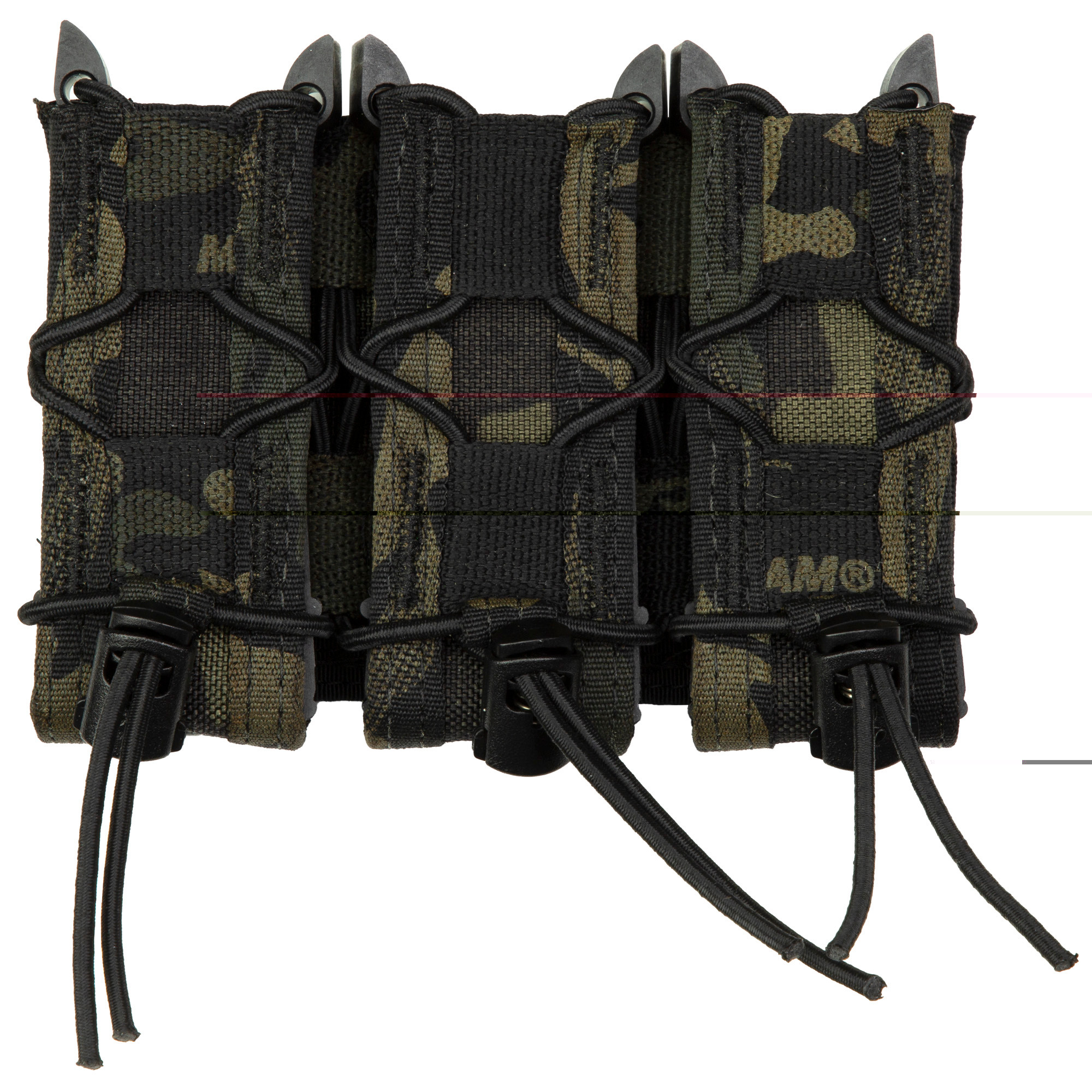 High Speed Gear 11PT03BK TACO Mag Pouch Triple Black Nylon MOLLE Belts 2" Wide Compatible w/ Pistol
