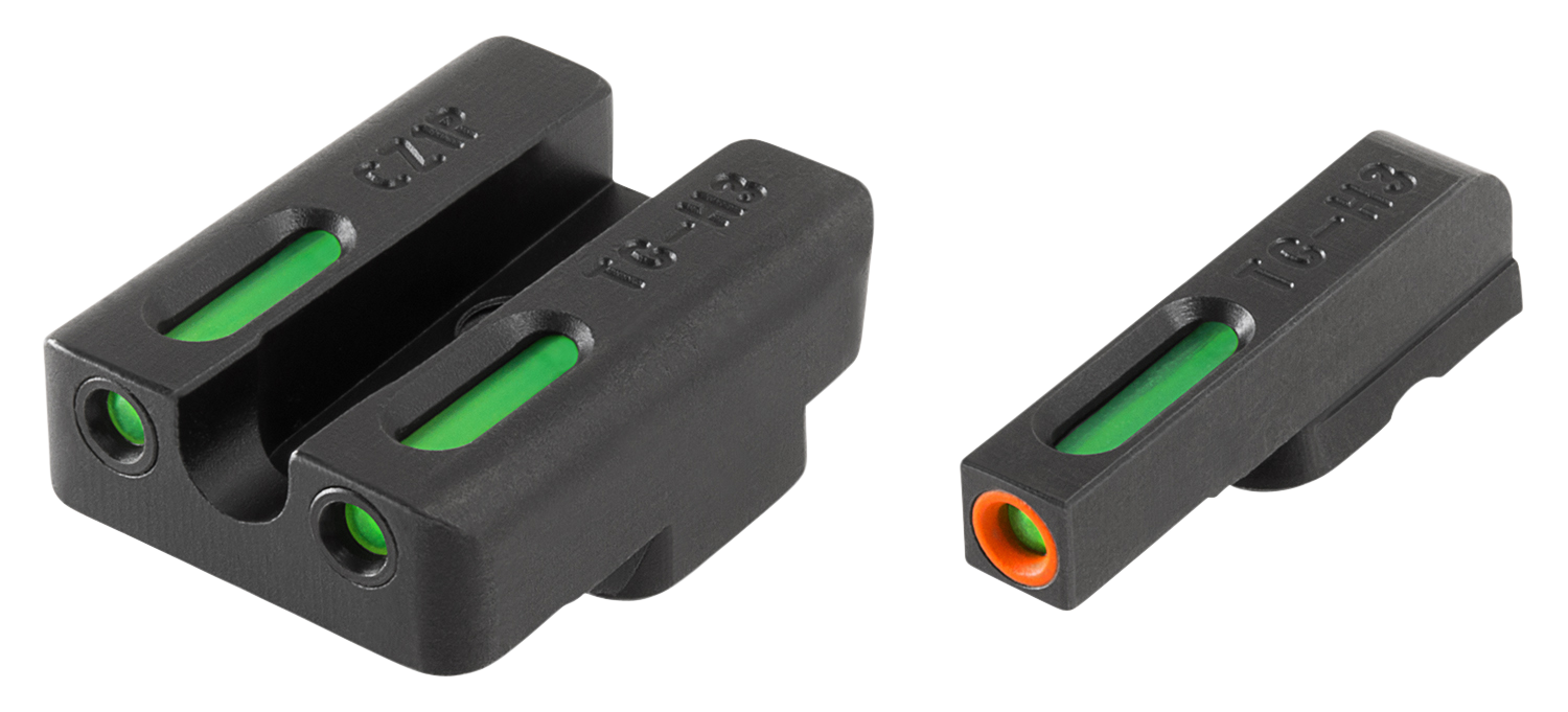 TruGlo TG13WA2PC TFX ProBlack | Green Tritium & Fiber Optic Orange Outline Front Sight Green Tritium & Fiber Optic Rear Sight