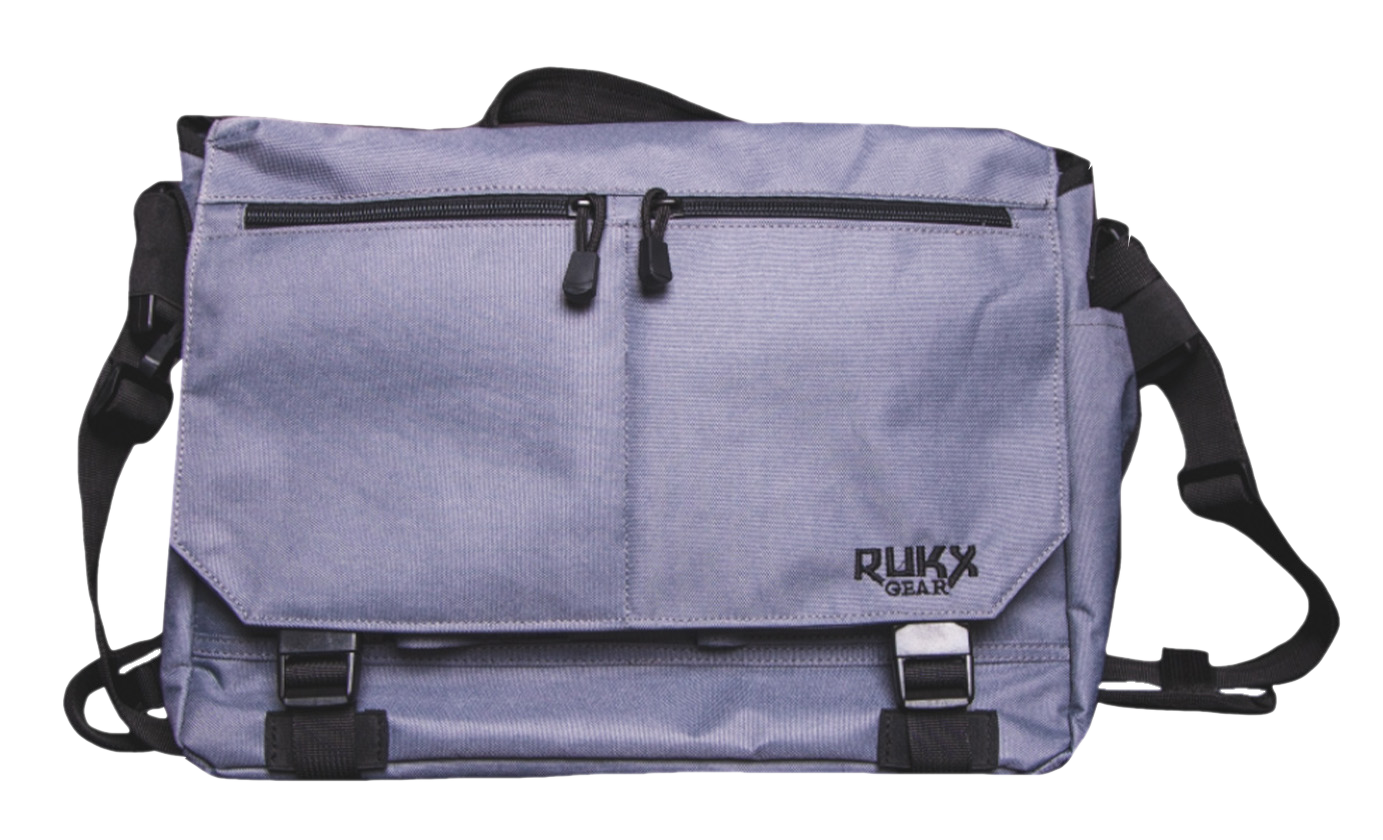 Rukx Gear ATICTBBS Discrete Carry Business Bag Smoke Gray with Hidden Pistol Compartment, 16" Laptop Sleeve, 9 Interior Pockets, 3 Exterior Pockets & Mil-Spec Buckles 15" W x 11" H Interior Dimensions