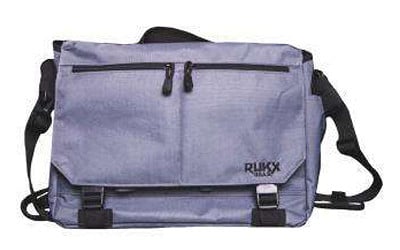 Rukx Gear ATICTBBS Discrete Carry Business Bag Smoke Gray with Hidden Pistol Compartment, 16" Laptop Sleeve, 9 Interior Pockets, 3 Exterior Pockets & Mil-Spec Buckles 15" W x 11" H Interior Dimensions