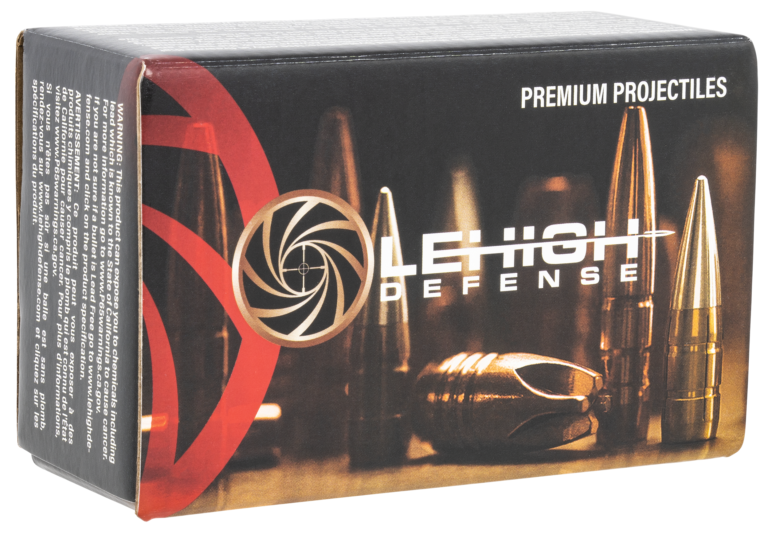 Lehigh Defense Bullets 45 Caliber (458 Diameter) 380 Grain Solid Copper Wide Flat Nose Lead-Free Box of 50