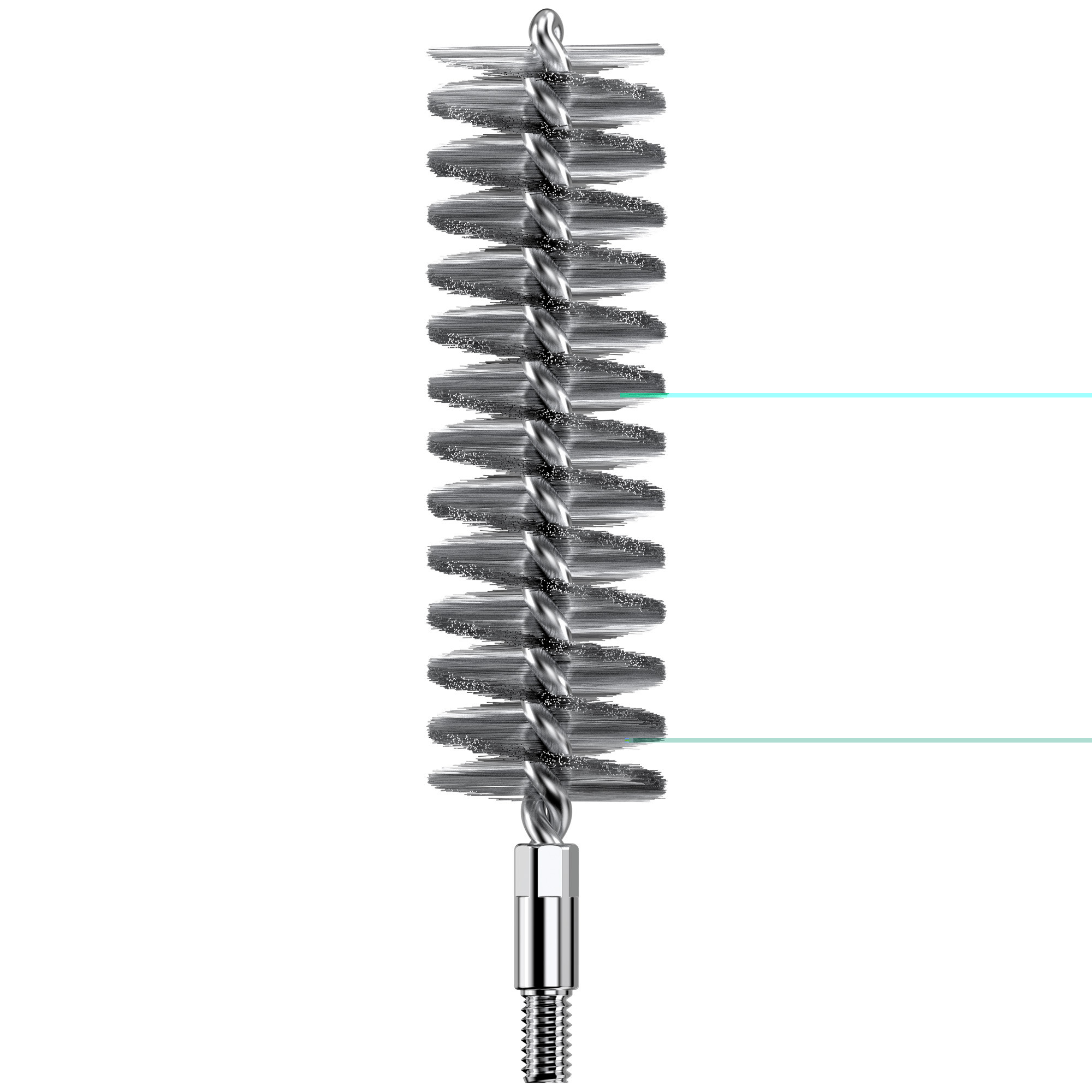 Real Avid AVBMSB30 Bore-Max Speed Brush 7.62mm/30 Cal Rifle Firearm 8-32" Thread Nickel Plated Bronze Bristles