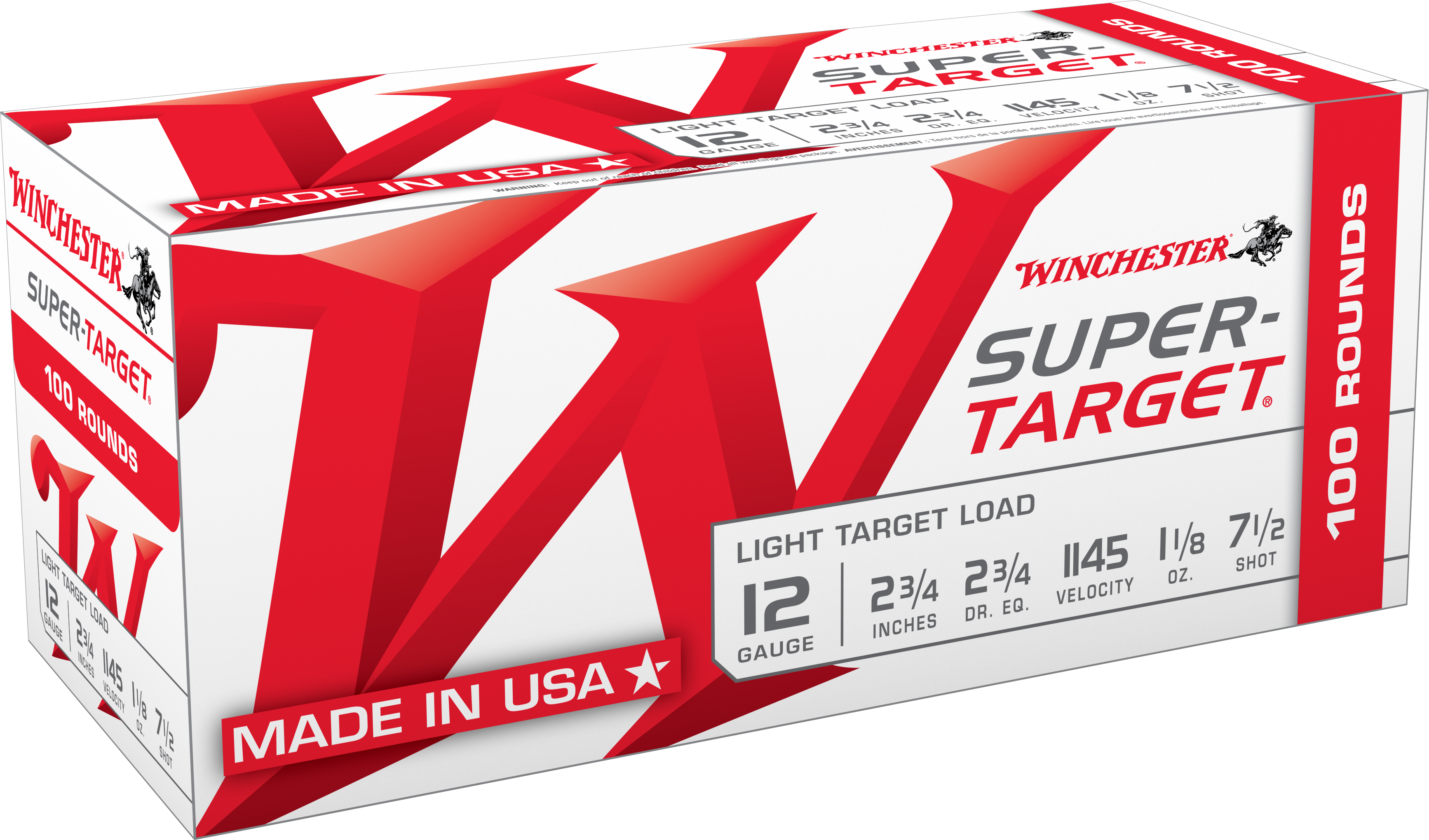 Winchester Ammo TRGT127VP Super-Target Light Target 12 Gauge 2.75" 1 1/8 oz 1145 fps 7.5 Shot 100 Bx/2 Cs (Value Pack)