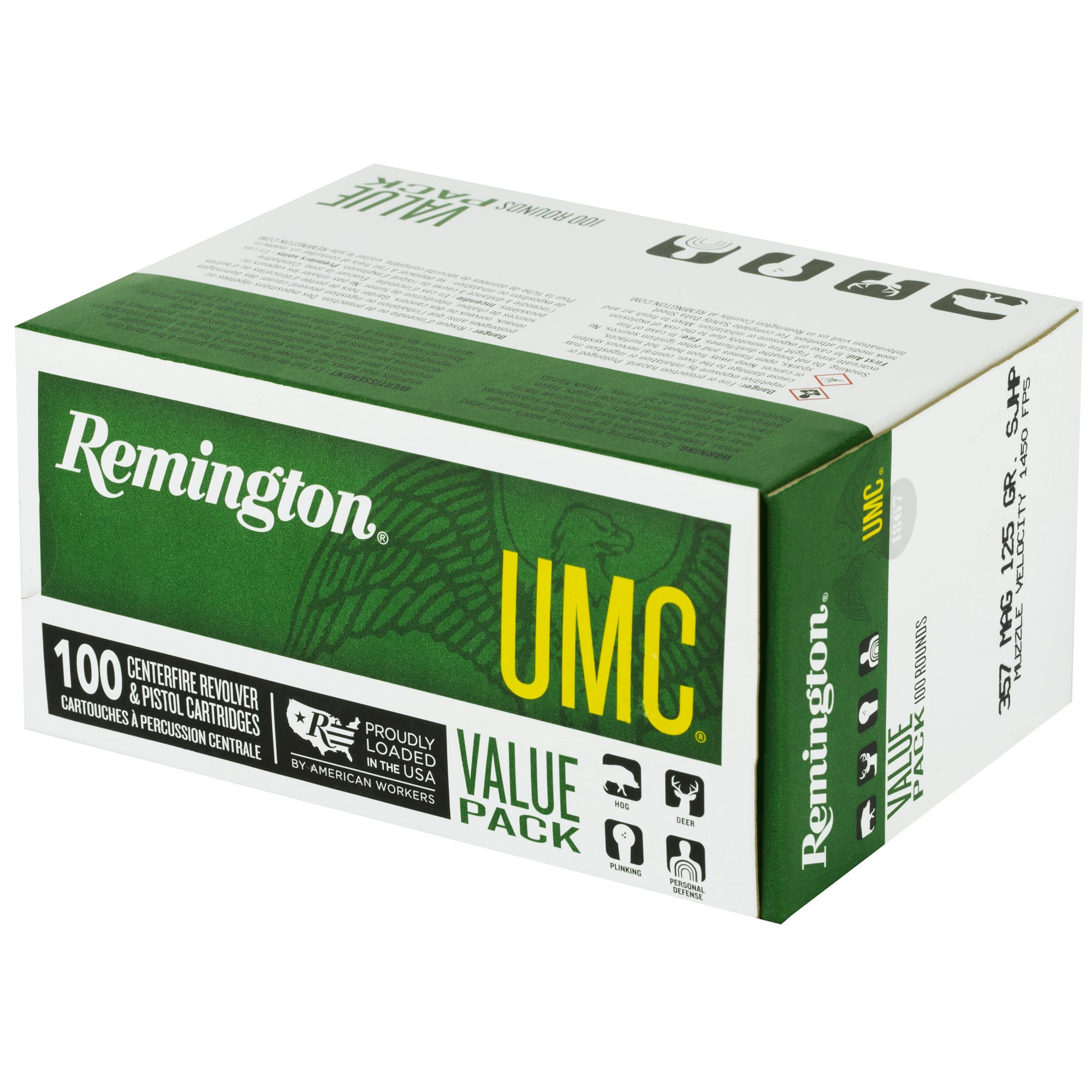 Remington UMC Ammunition 357 Magnum 125 Grain Jacketed Hollow Point