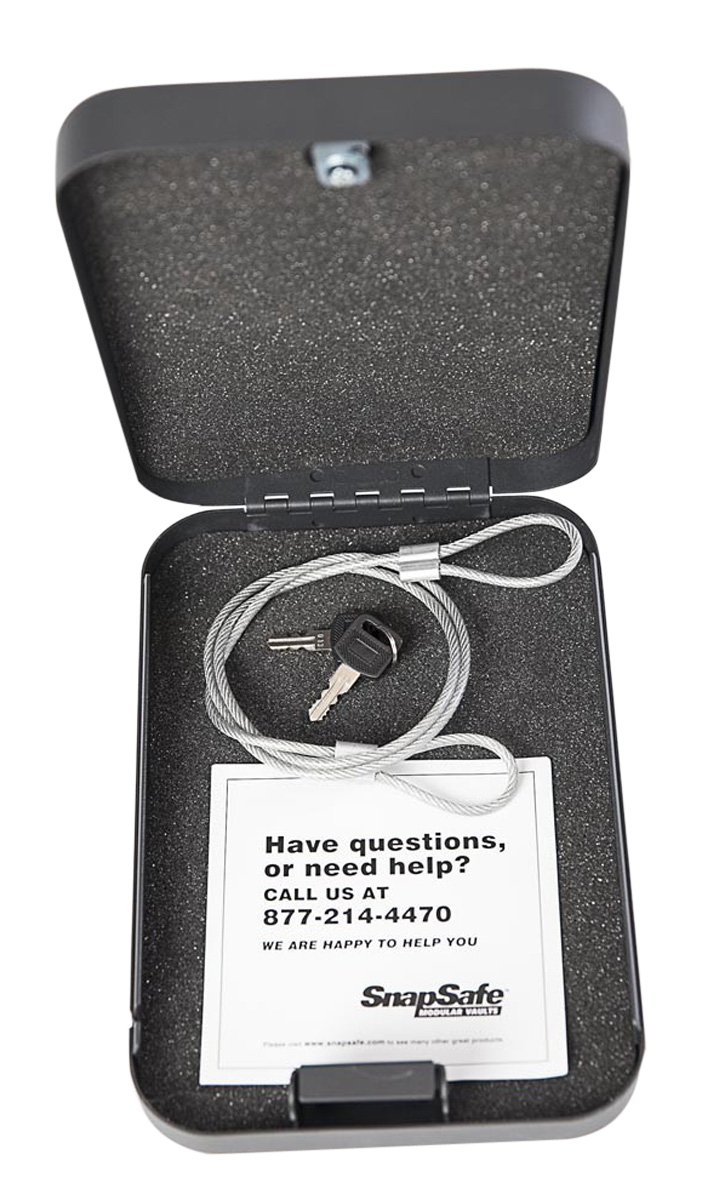 SnapSafe 75220 Lock Box2XL Key Entry Black Steel 11.50" L x 8.50" W x 2.50" D
