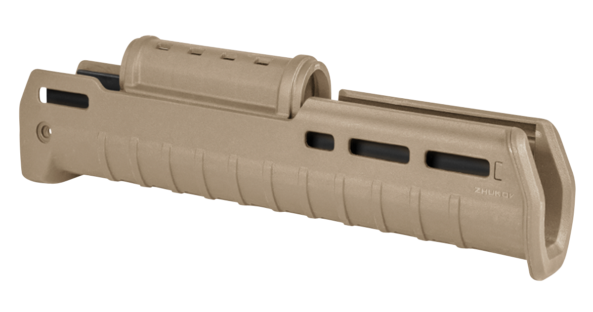 Magpul MAG586-FDE ZHUKOV Handguard made of Polymer with Flat Dark Earth Finish & 11.70" OAL for AK-Platform