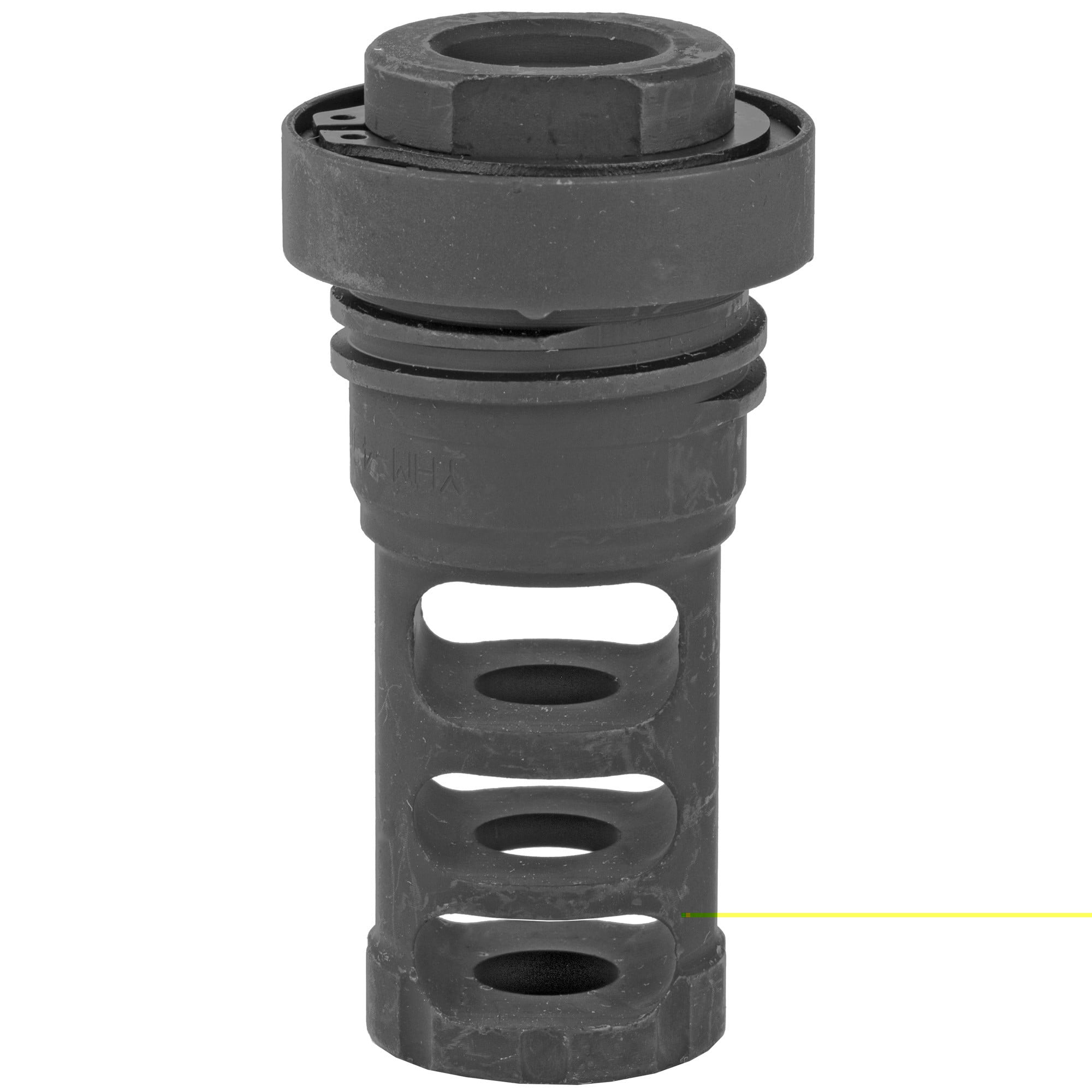 Yankee Hill 4302MB28A QD Light Tactical Muzzle Brake made of Black Finish Steel with 1/2"-28 tpi Threads for 30 Cal AR-Platform