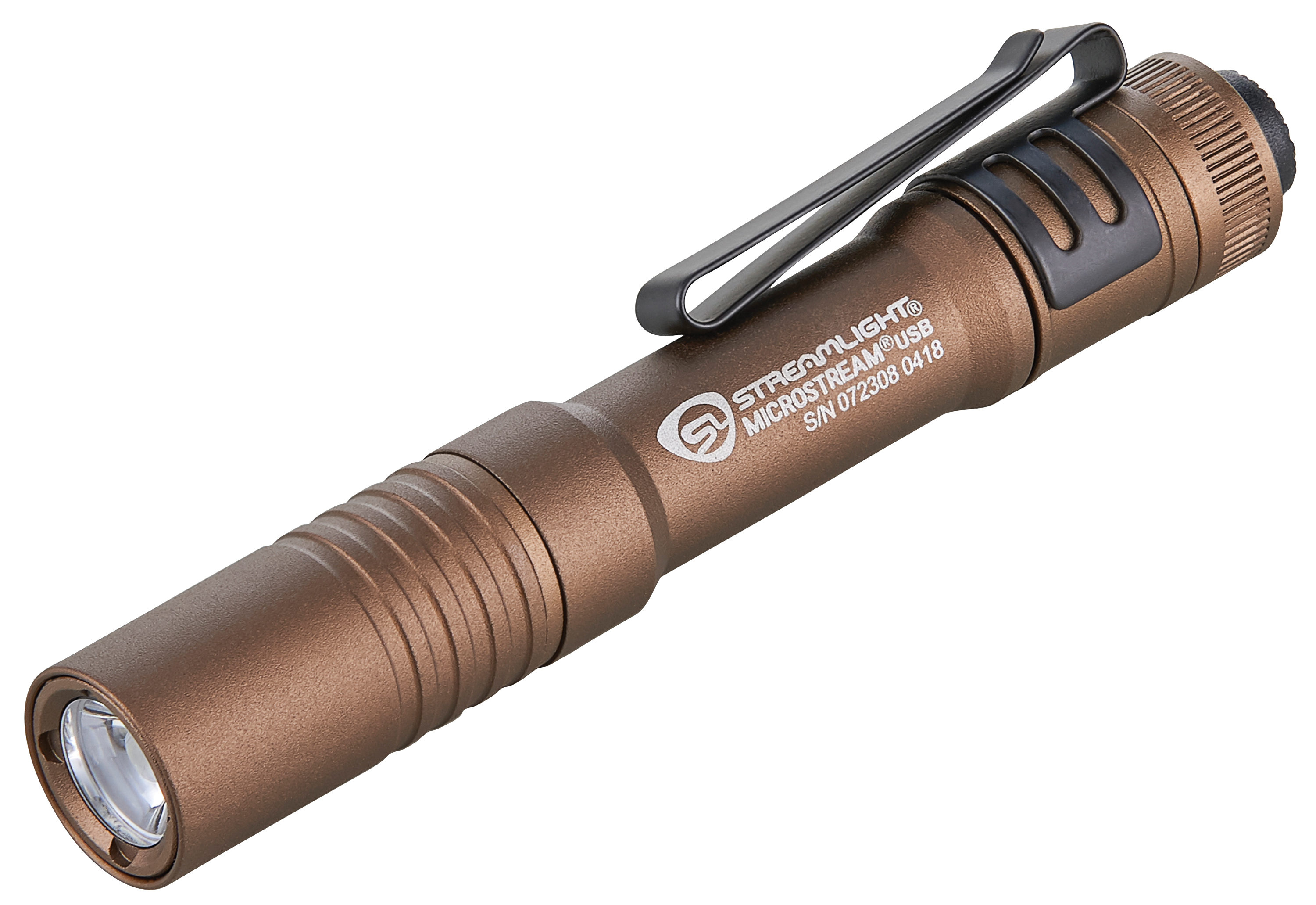 Streamlight 66608 Microstream USB Pocket Light Coyote Aluminum White LED 50/250 Lumens 68 Meters Range