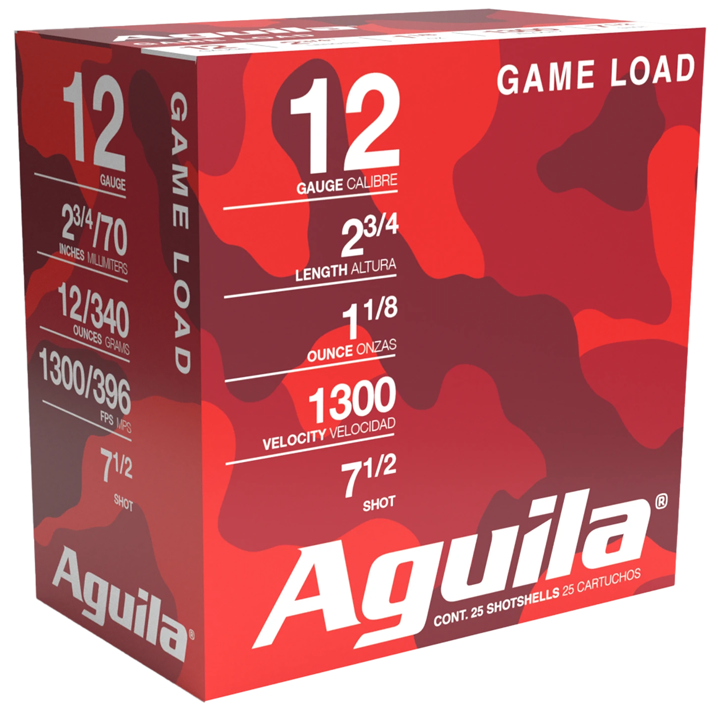 Aguila 1CHB1327 Competition Game & Target 12 Gauge 2.75" 1 oz 7.5 Shot 25 Per Box/ 10 Cs