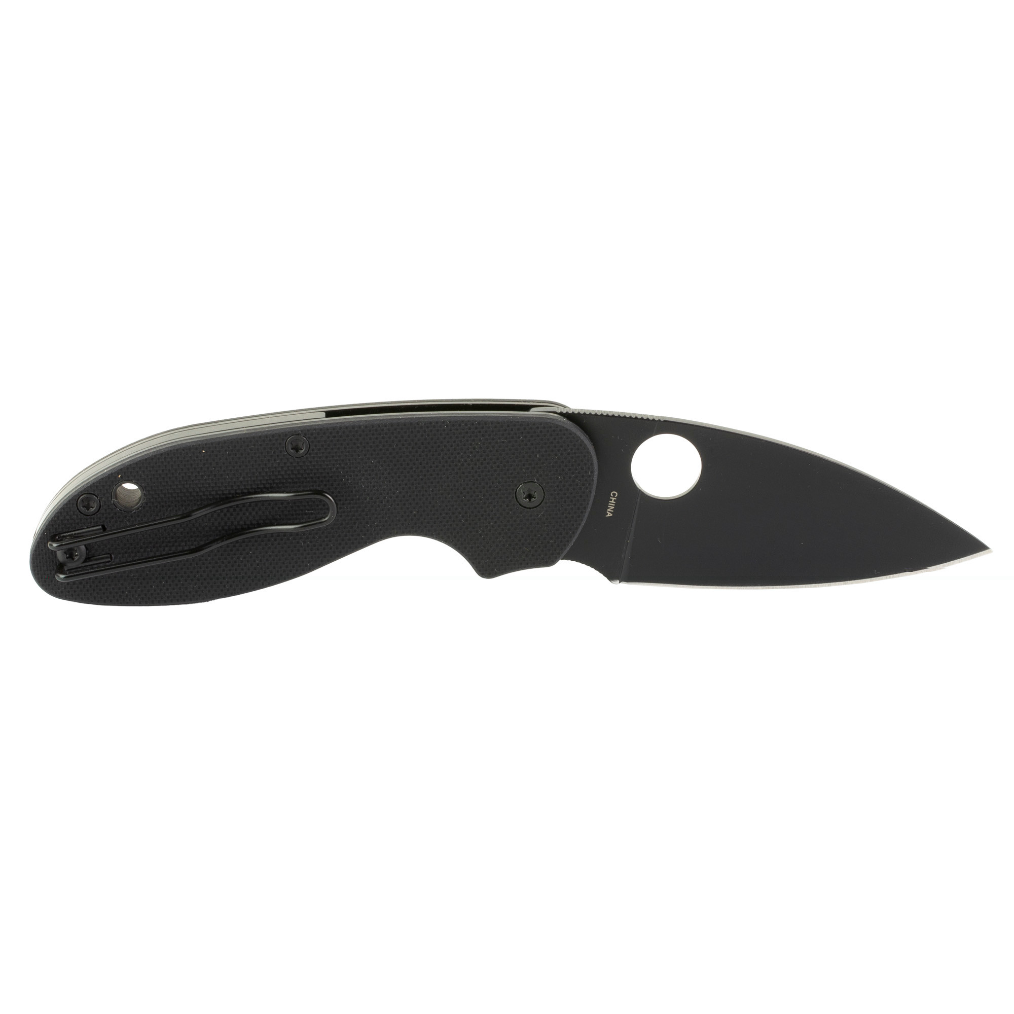 Spyderco C216GP Efficient2.98" Folding Drop Point Plain 8Cr13MoV SS Blade Black G10 Handle Includes Pocket Clip