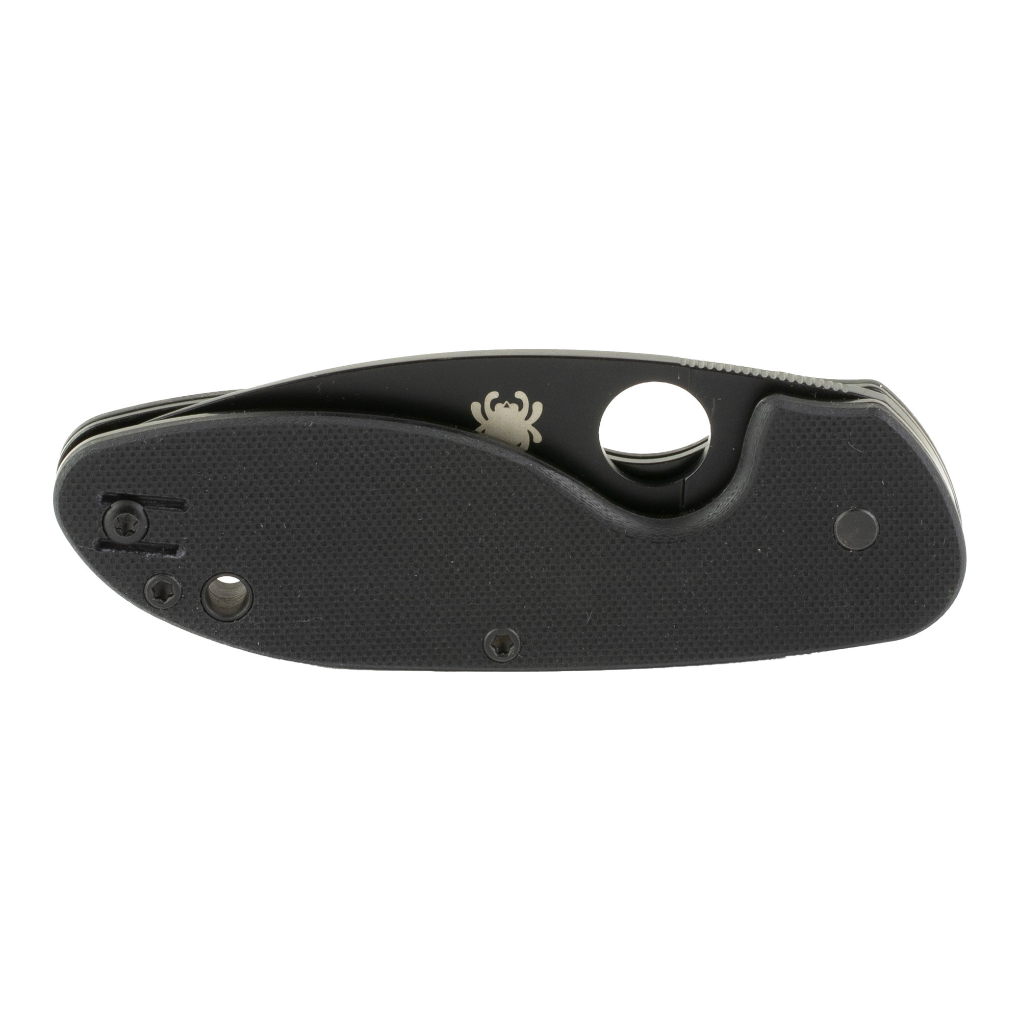 Spyderco C216GP Efficient2.98" Folding Drop Point Plain 8Cr13MoV SS Blade Black G10 Handle Includes Pocket Clip