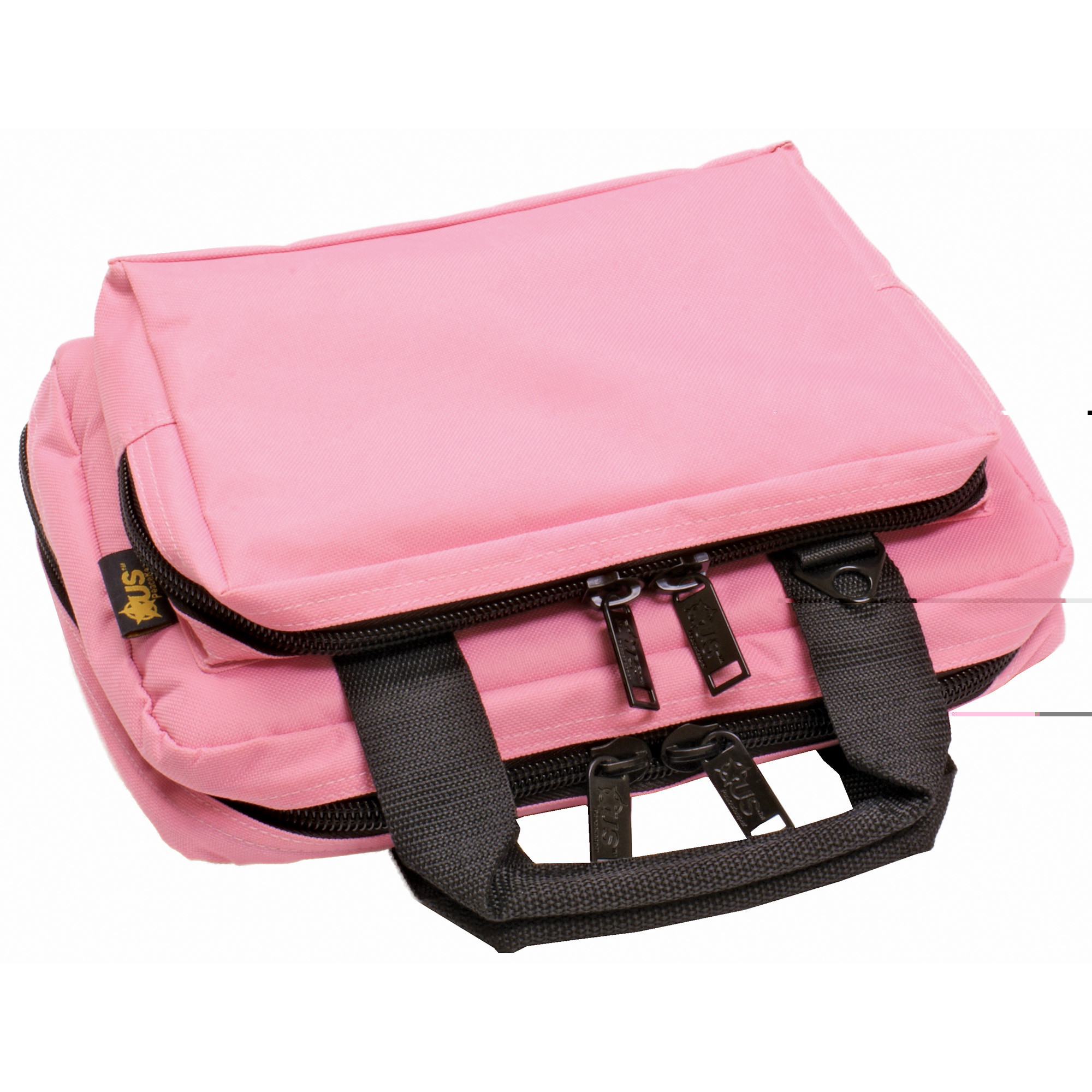 US PeaceKeeper P21102 Mini Range Bag Water Resistant Robin's Egg Blue 600D Polyester with 8 Mag Pockets, Lockable Zippers & Wraparound Handles 12.75" L x 8.75" H x 3" D Exterior Dimensions
