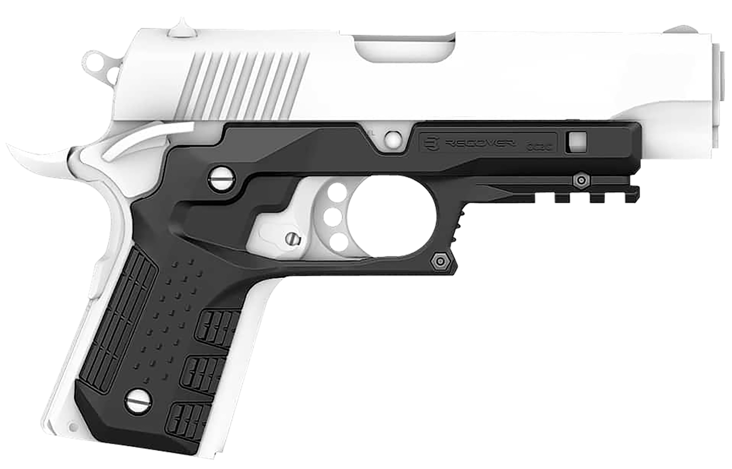Recover Tactical CC3C01 Grip & Rail SystemBlack Polymer Picatinny for Compact 1911