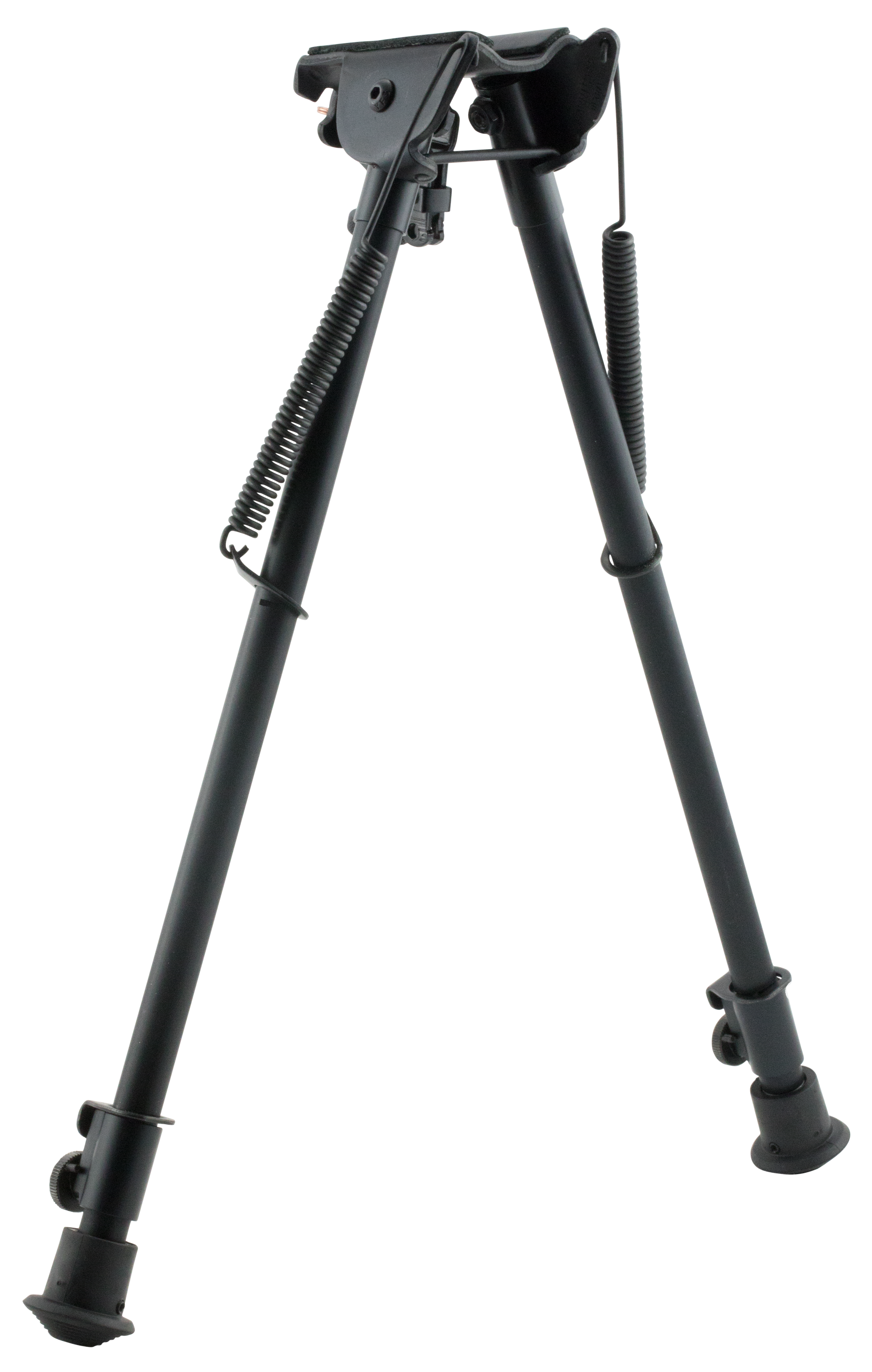 Harris Bipods H1A2 Non-Swivel H Swivel Stud, 13.50-23" Black Steel/Aluminum, Rubber Feet