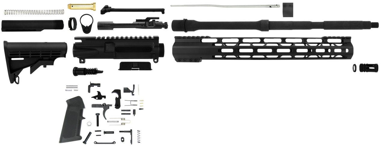 TacFire SSRK556LPK Lower Parts Kit Unassembled Rifle Kit 223 Rem/5.56x45mm NATO AR PlatformAluminum 1/2"-28 tpi