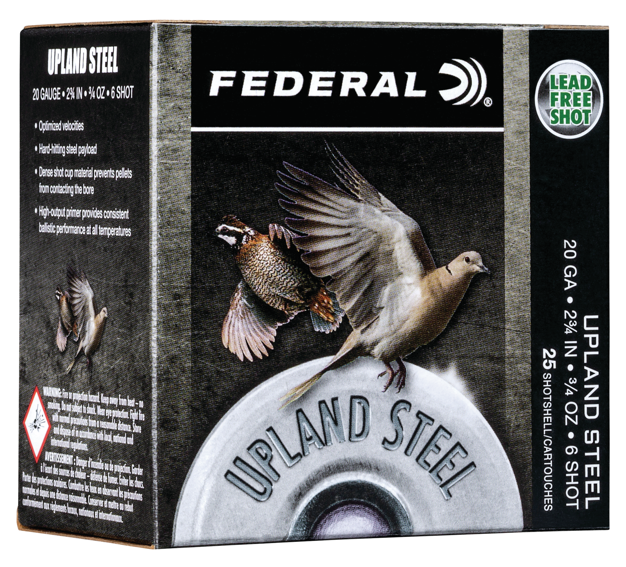 Federal USH206 Upland Field & Range 20 Gauge 2.75" 3/4 oz 1500 fps 6 Shot 25ea