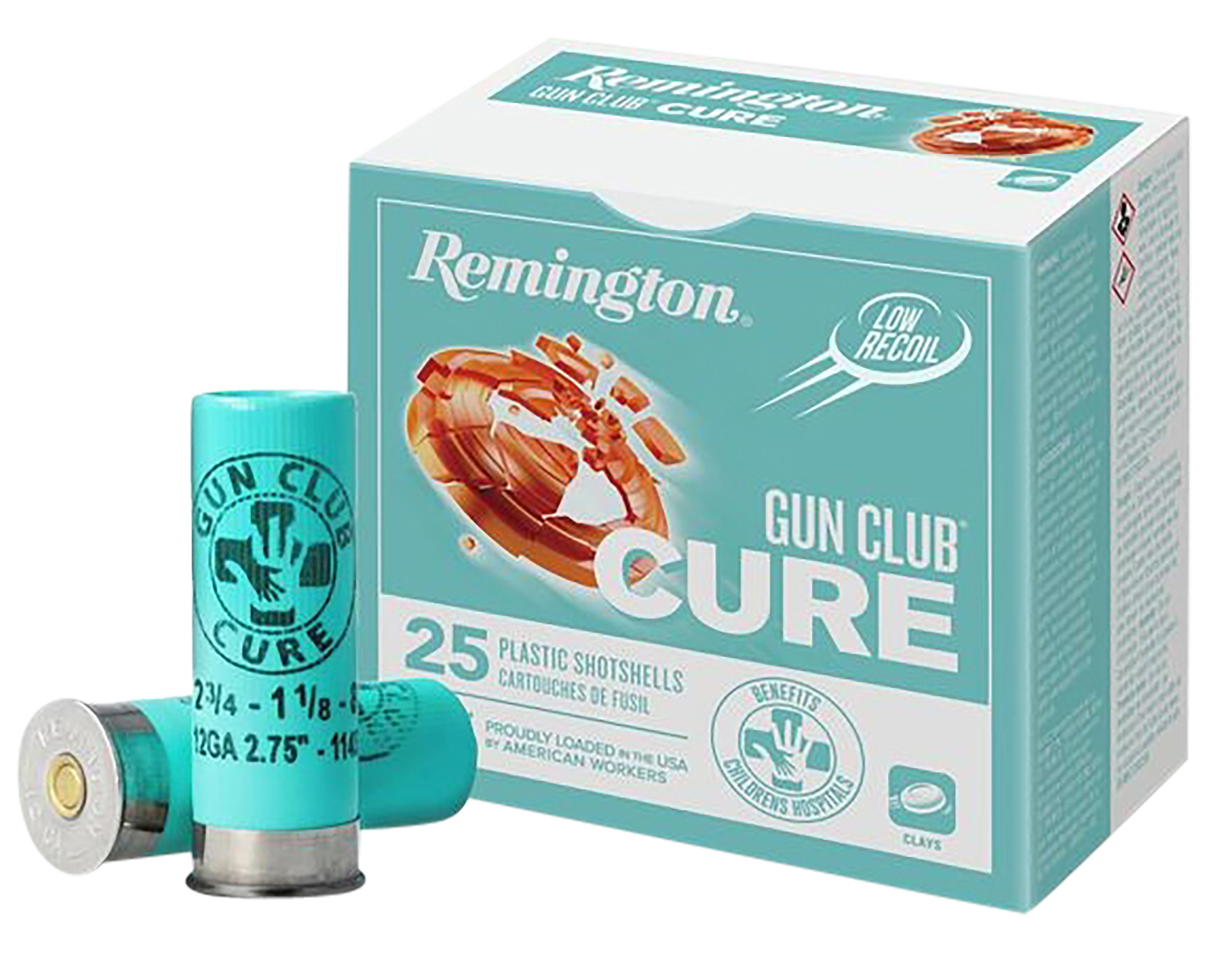 Remington Ammunition R20031 Gun Club Cure Low 12 Gauge 2.75" 1 1/8 oz Low Recoil 8 Shot 25 Bx/ 10 Cs