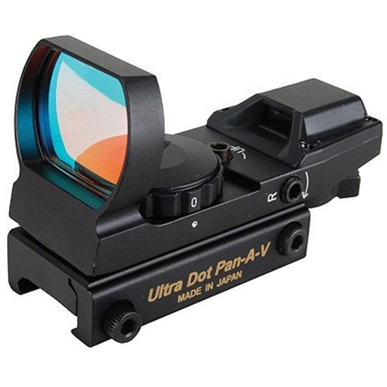 UltraDot Pan-A-V Reflex Red Dot Sight 1x 33mm 4 Reticle with Integral Weaver-Style Base Matte Black