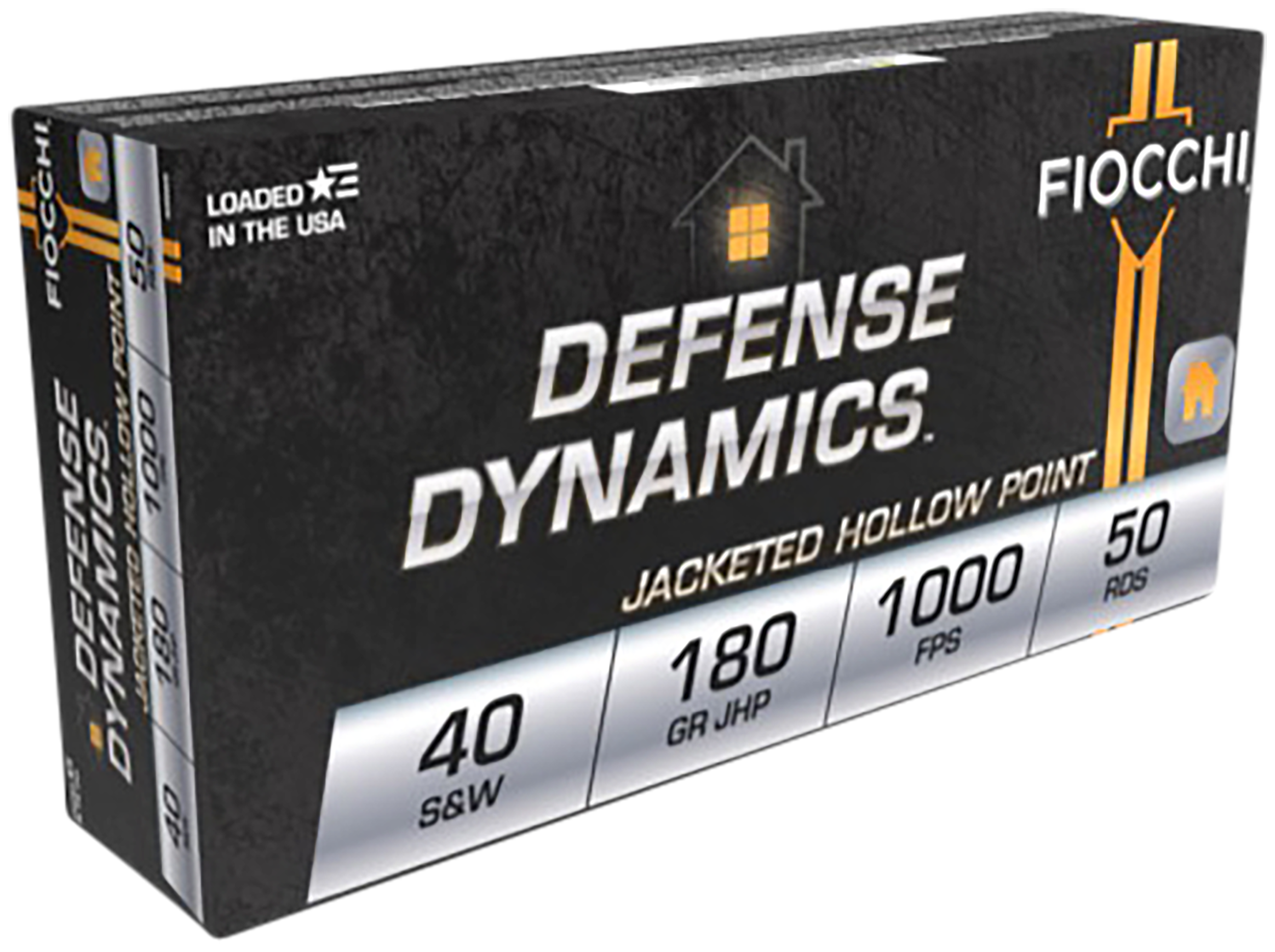 Fiocchi 40SWE Defense Dynamics Defense 40 S&W 180 gr Jacketed Hollow Point (JHP) 50rd Bx