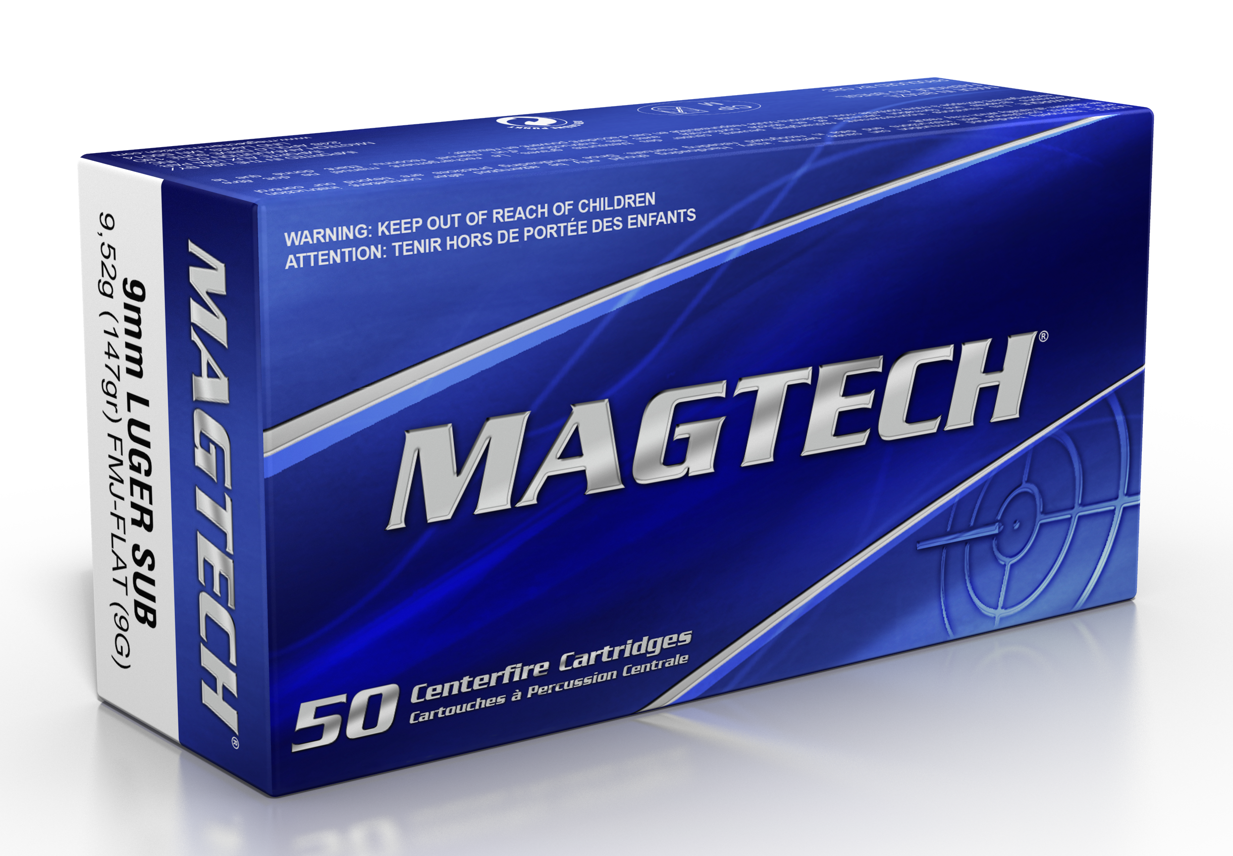 Magtech 9mm 147gr Fmj Sub 50/1000
