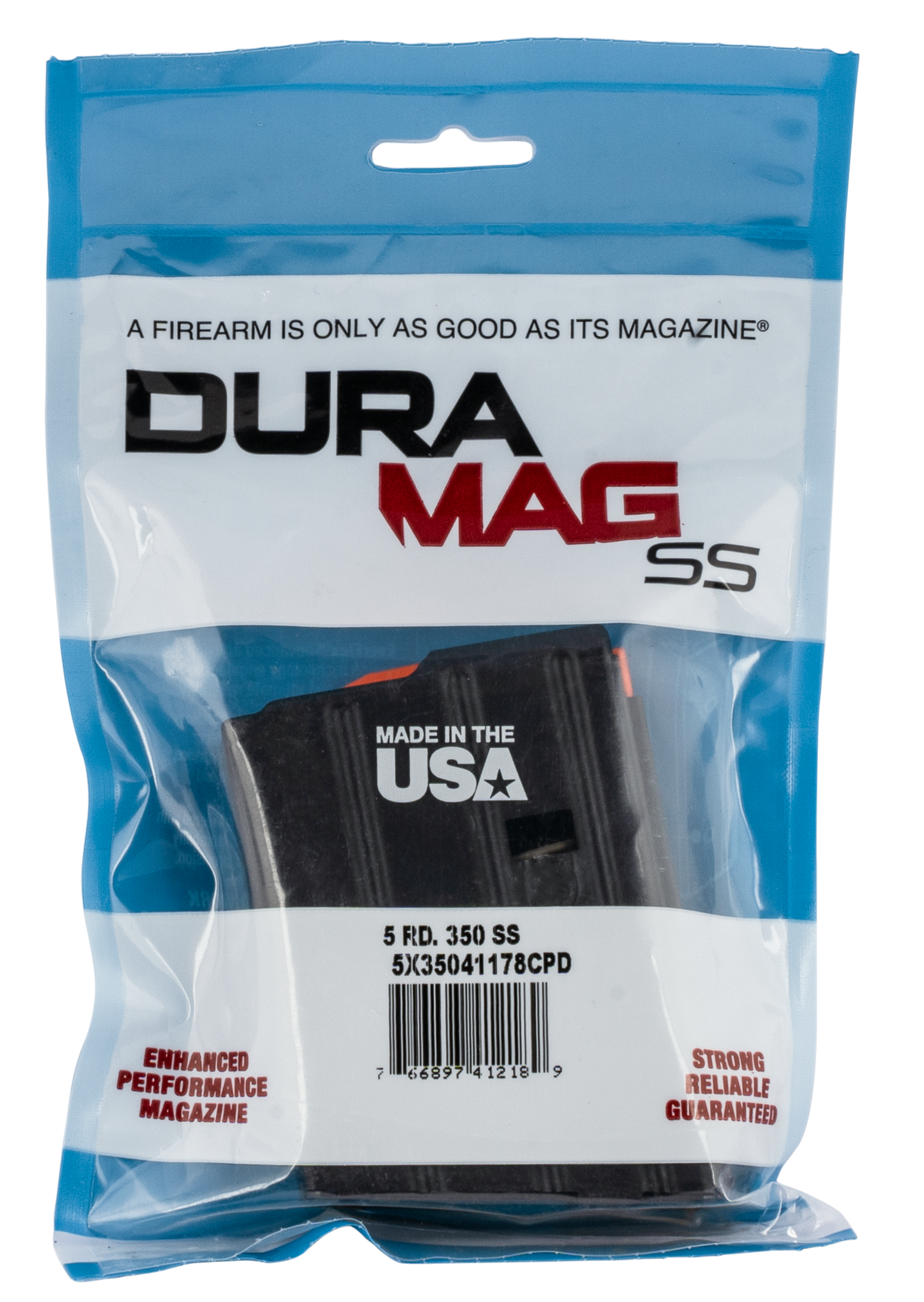 DuraMag 1035041178CPD SS Replacement Magazine Black with Black Follower Detachable 10rd 350 Legend for AR-15