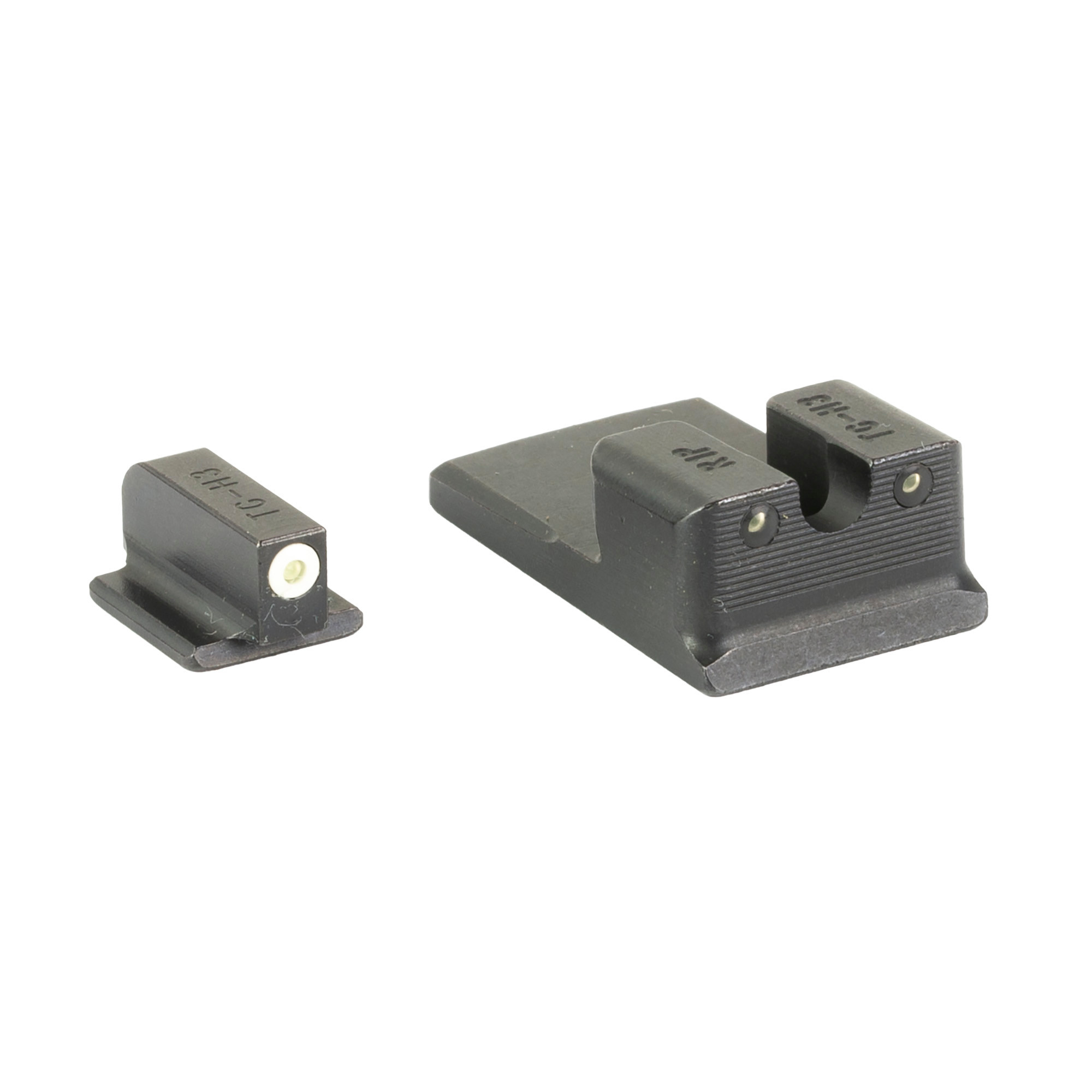 TruGlo Tritium Pro Sight Set Ruger SR9, SR9C, SR40, SR40C, SR45 Tritium Green with White Front Outline