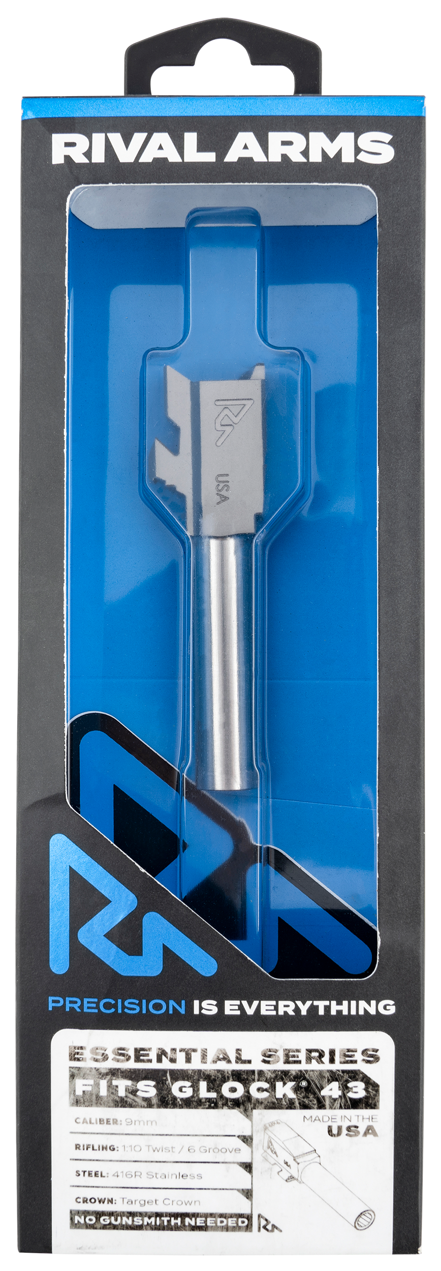 Rival Arms Barrel V2 Glock 43, 43X 9mm Luger Stainless Steel