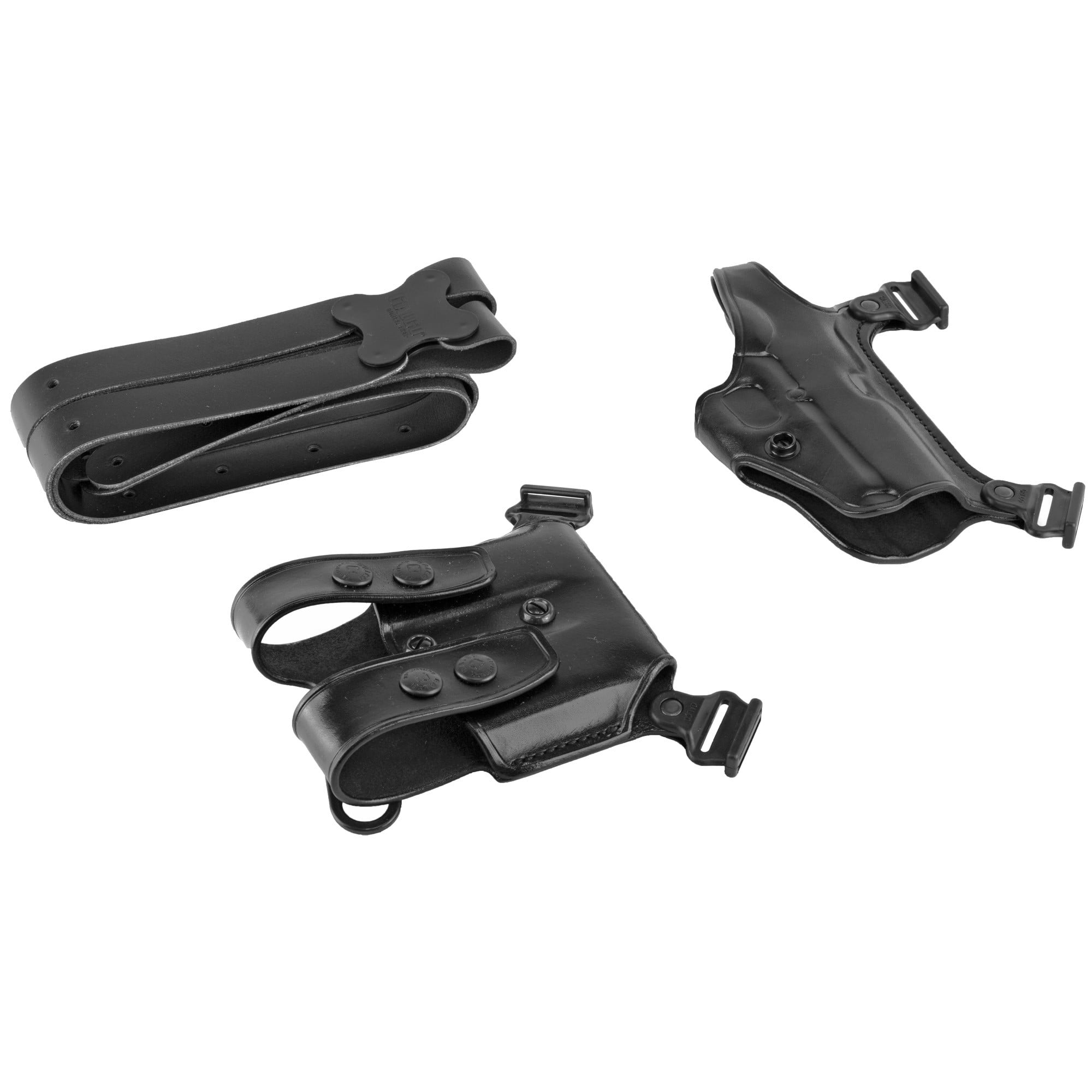 Galco MC212B Miami Classic Shoulder System Size Fits Chest Up To 56" Black Leather Fits 1911 Fits 3.50" Barrel Right Hand