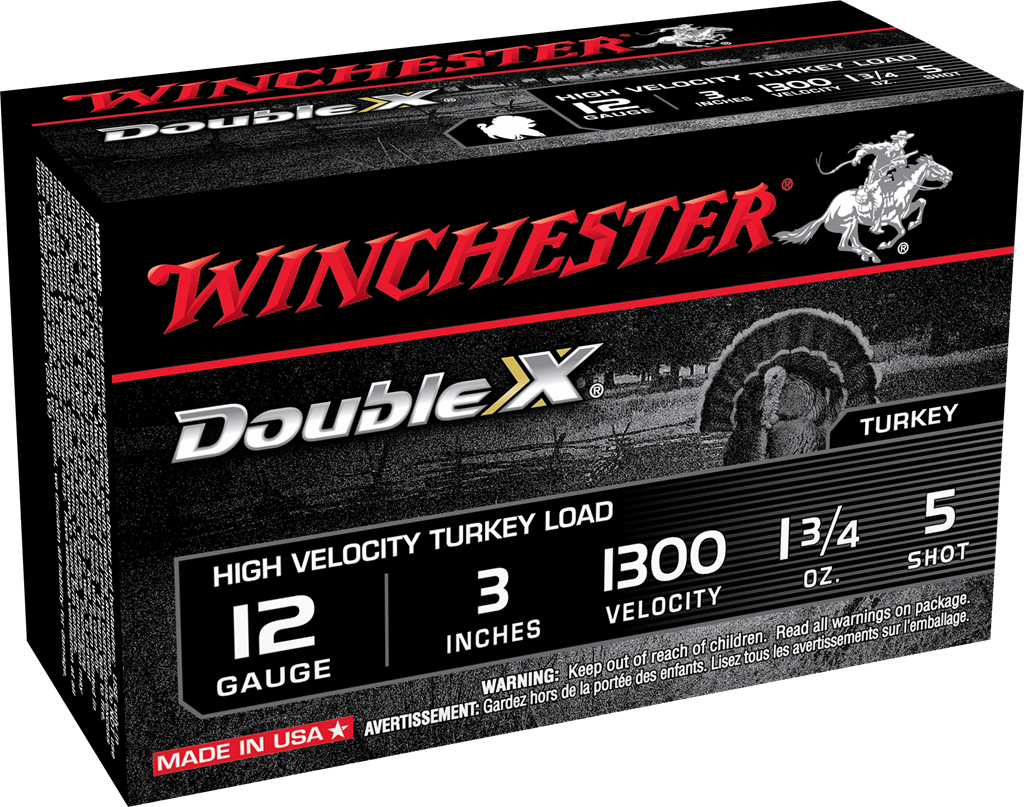 Winchester Double X Turkey Ammunition 12 Gauge 3" 1-3/4 oz #5 Copper Plated Shot Box of 10