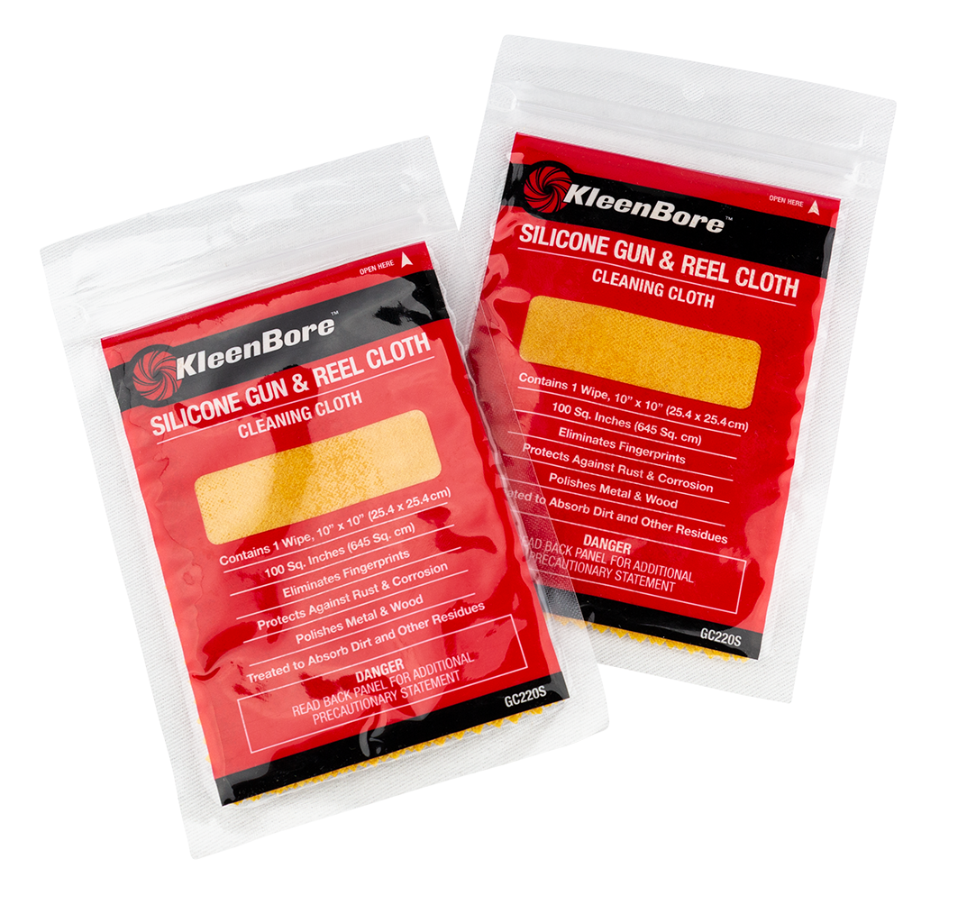 KleenBore GC220P Gun & Reel Silicone Cloth 10" Treated Cotton Flannel 10 Per Pack
