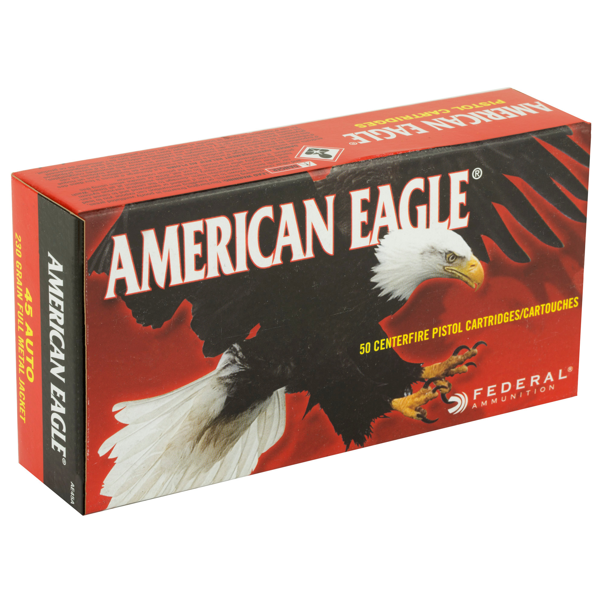 Federal AE45A American Eagle45 ACP 230 gr FMJ50 Per Box/20 Cs