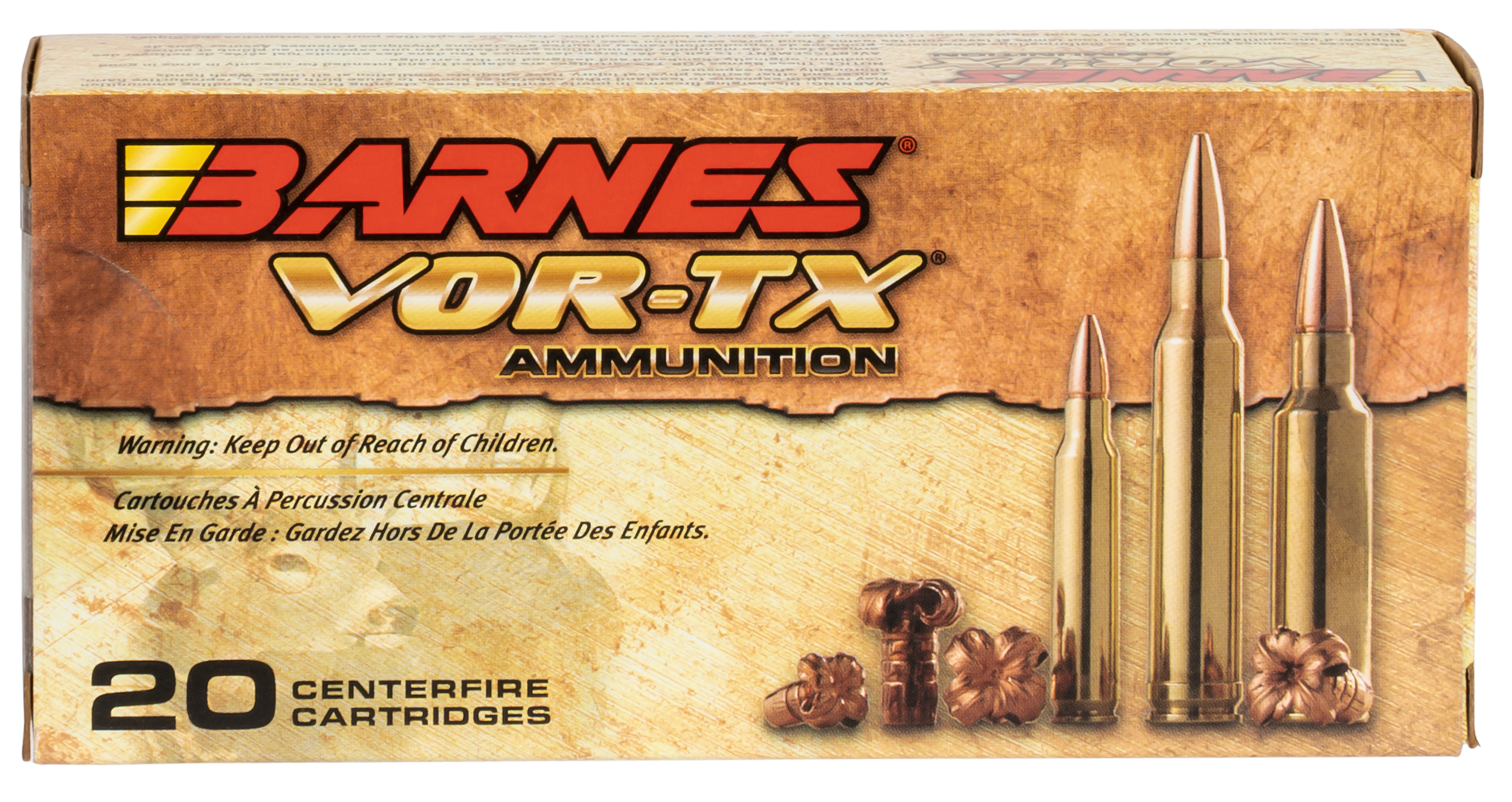 Barnes VOR-TX Ammunition 22-250 Remington 50 Grain TSX Hollow Point Lead-Free 20RD