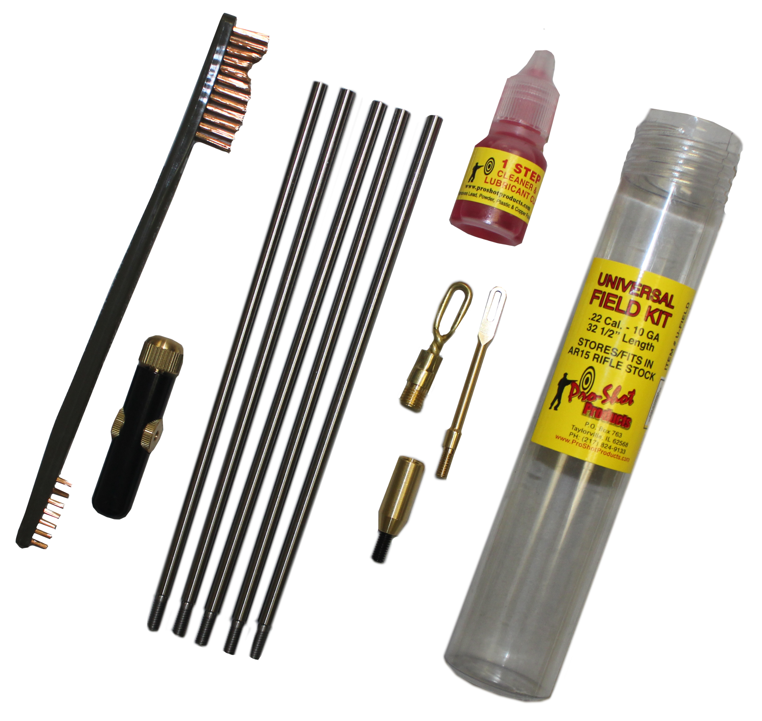 Pro-Shot UFIELD Universal Field Kit Multi-Caliber Multi-Gauge/Heavy Duty Tube with Screw on Lid