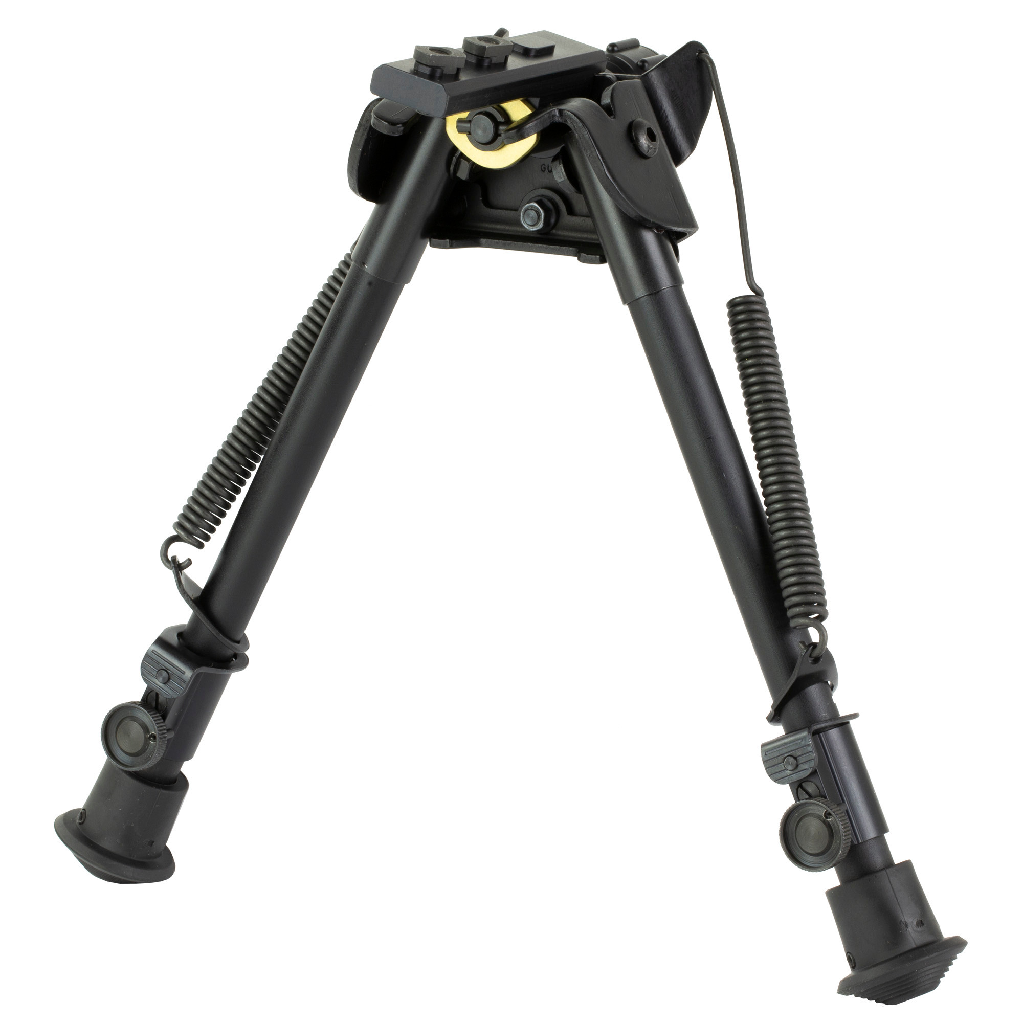 Harris Bipods S-LM-LOK Swivel L M-LOK, 9-13", Black Steel/Aluminum, Rubber Feet