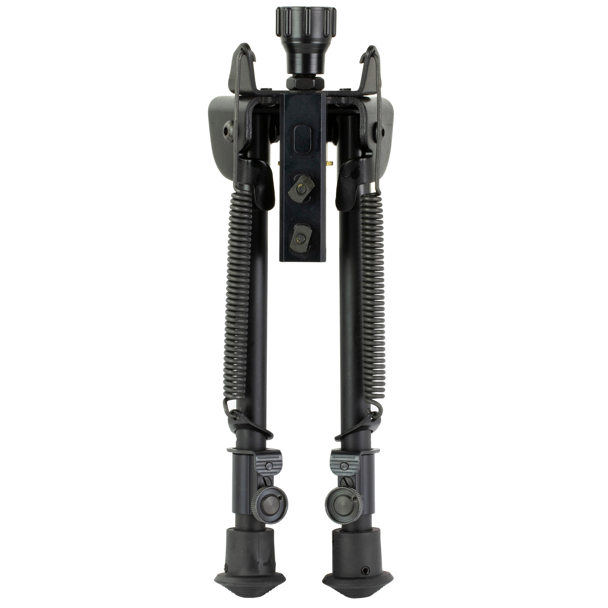 Harris Bipods S-LM-LOK Swivel L M-LOK, 9-13", Black Steel/Aluminum, Rubber Feet