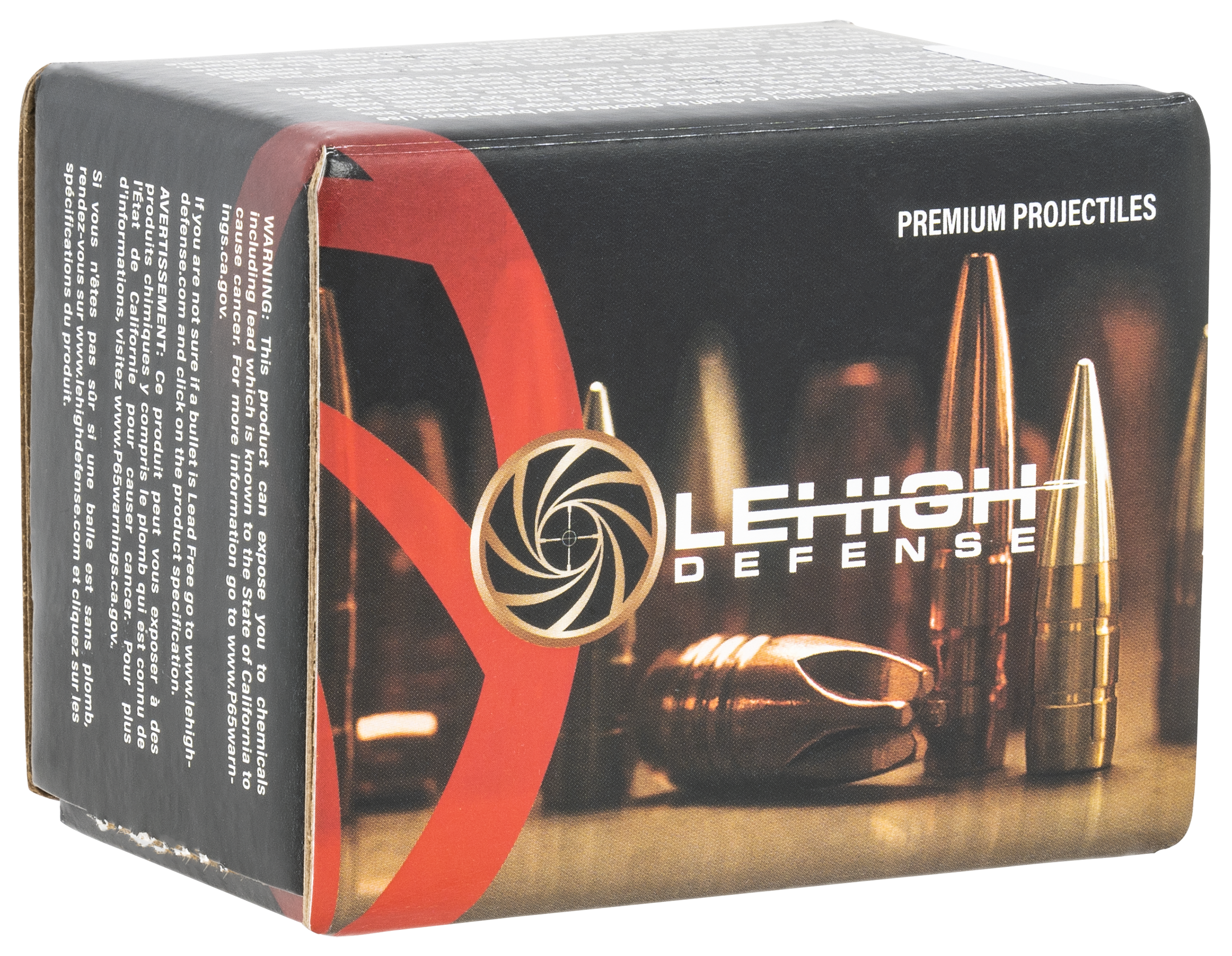 Lehigh Defense Bullets 40 Caliber (400 Diameter) 190 Grain Solid Copper Wide Flat Nose Lead-Free Box of 50