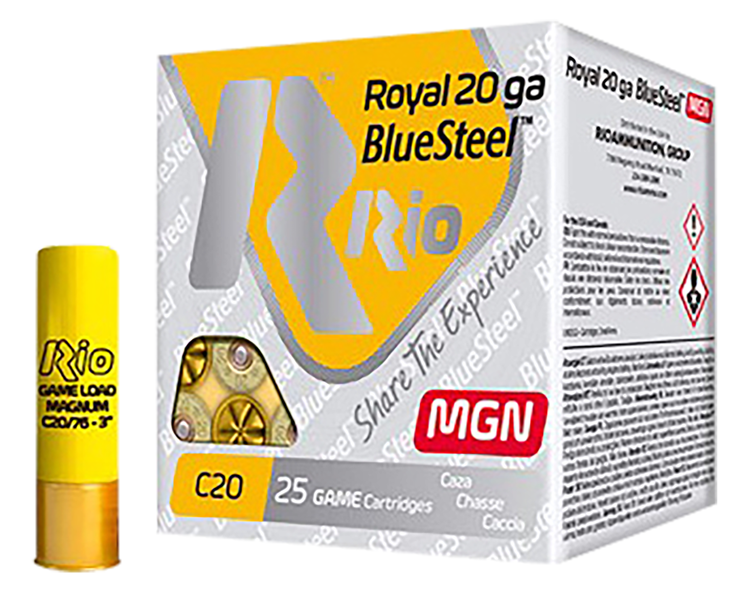 Rio Ammunition RBSM204 BlueSteel Royal 20 Gauge 3" 1 oz 4 Shot 25 Per Box/ 10 Cs