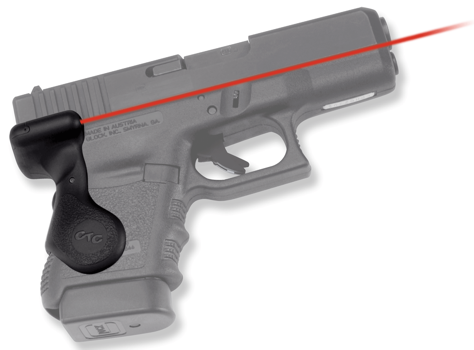 Crimson Trace LG629 LasergripsBlack Red Laser 5mW 633nM Wavelength Compatible w/ Glock 29/30 Gen3 Grip Replacement Mount