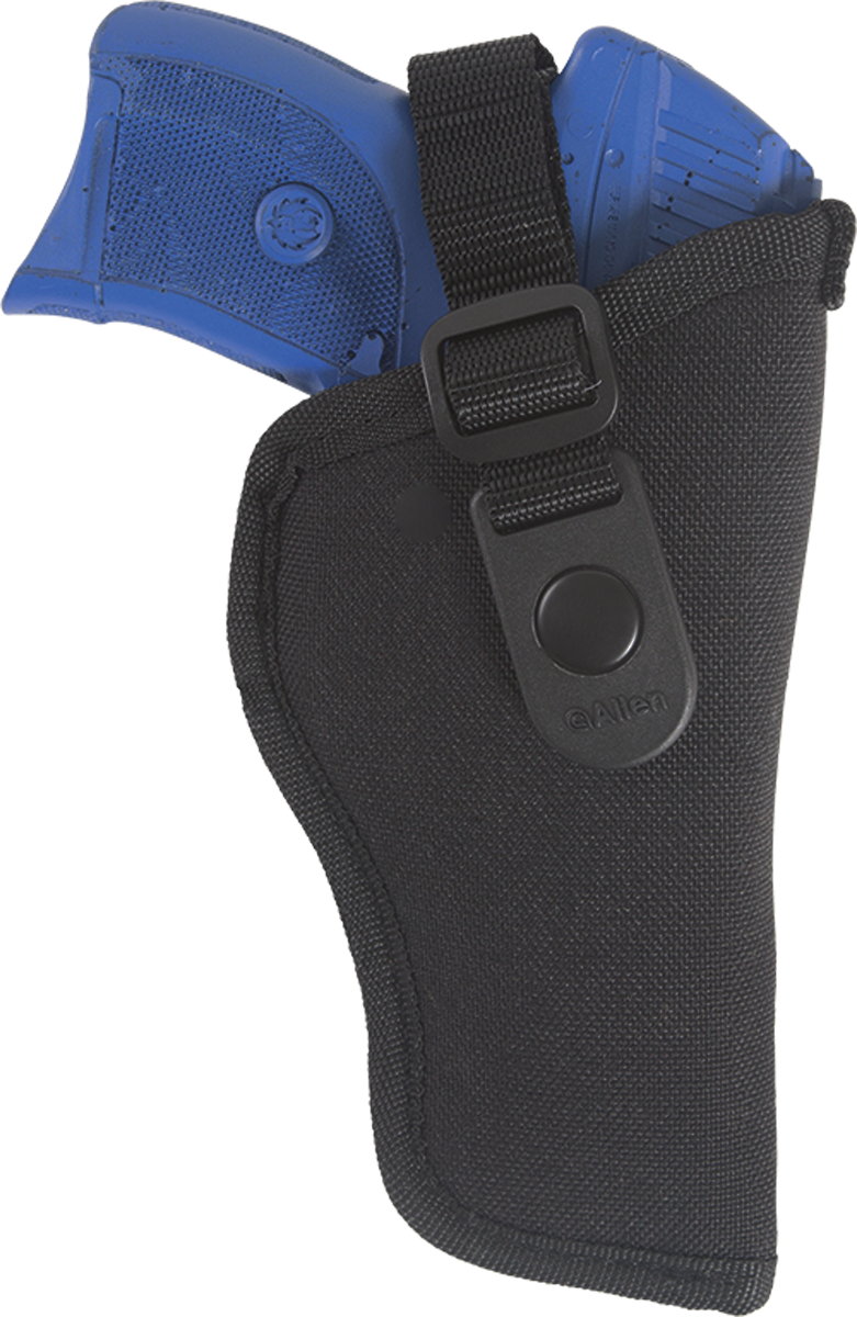 Allen 44809 Cortez Holster Size 09 OWB Style made of Polyester with Black Finish, Adjustable Strap & Belt Loop Mount Type fits 2" Barrel Small Frame 5rd Revolver with Hammer Spur for Right Hand