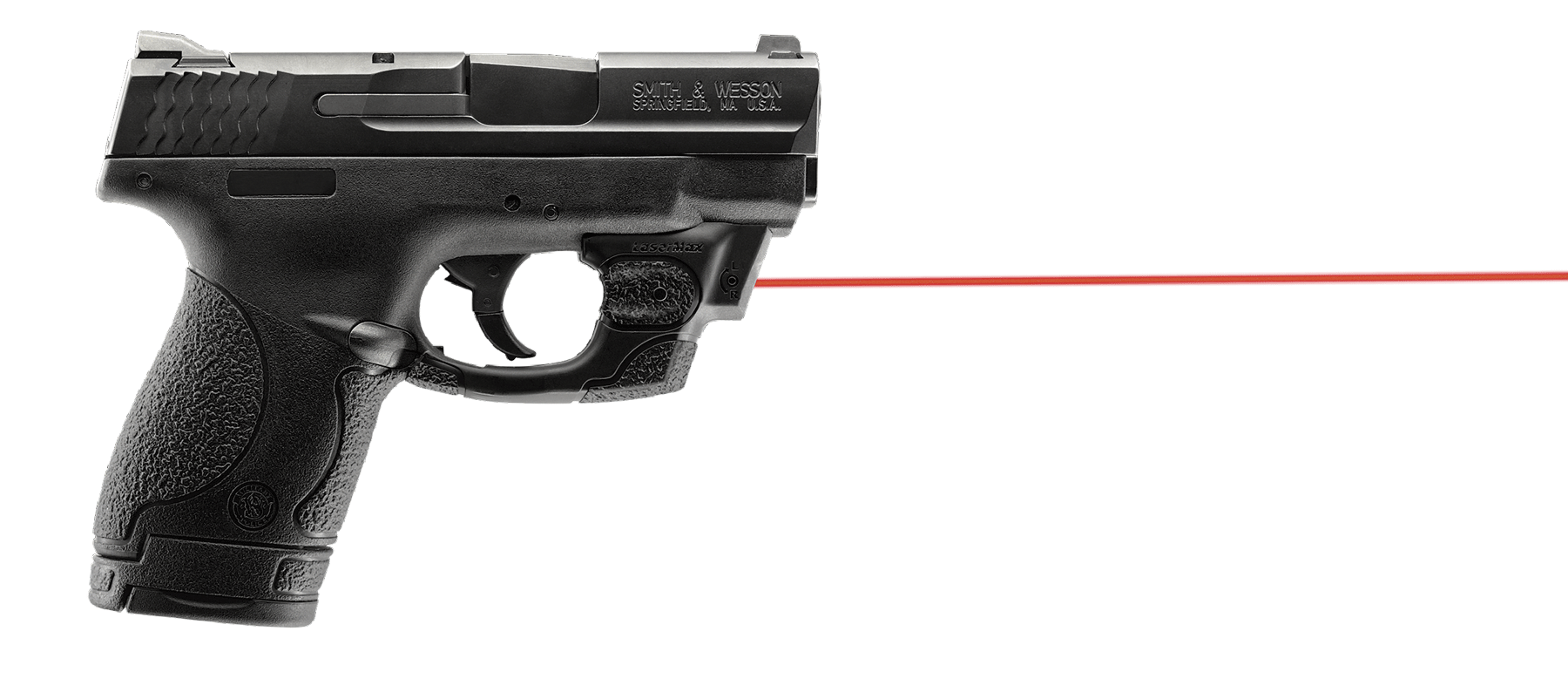 LaserMax CFSHIELD Centerfire Laser Black Red Laser 5mW 650nM Wavelength Fits S&W M&P Shield Trigger Guard Mount