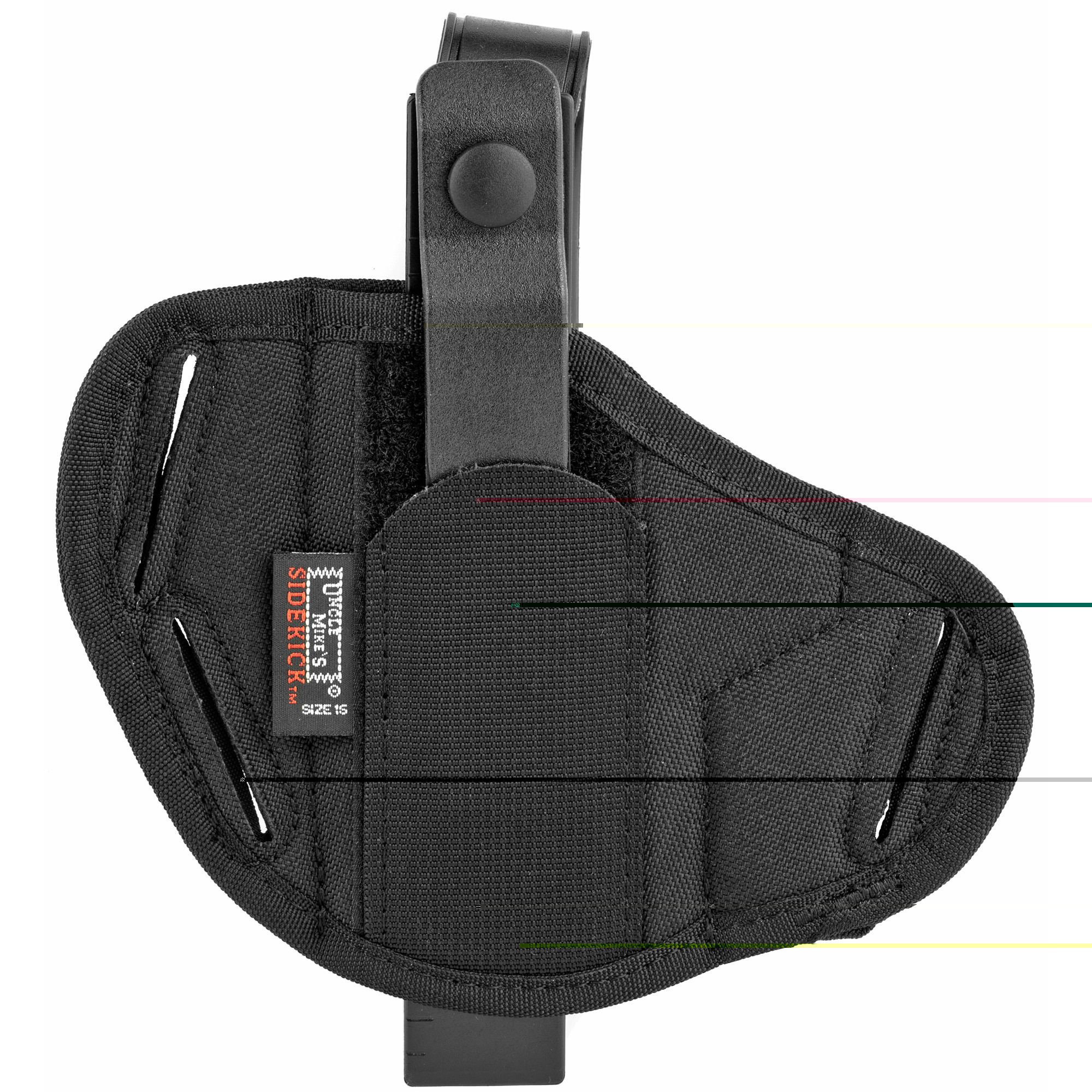 Uncle Mike's 86160 SuperOWB Size 16 Black Kodra Nylon Belt Slide Fits Med/Large Semi Autos Fits 3.25-3.75" Barrel Right Hand