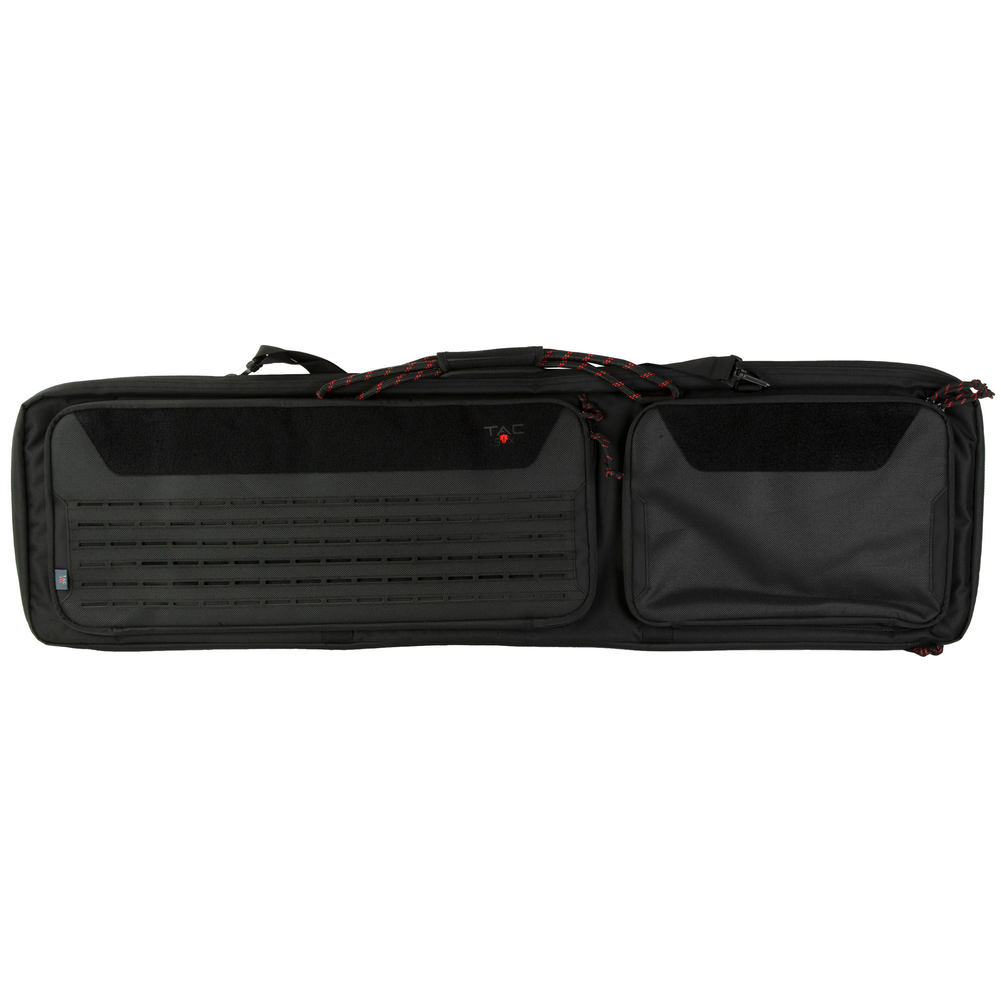Tac Six 10830 Squad Tactical Case made of Coyote 600D Polyester with Lockable Zippers, MOLLE System, Elastic Loops, Storage Pockets, Rope Handles, & Detachable Shoulder Strap 32" x 13" W x 4.50" H Interior Dimensions